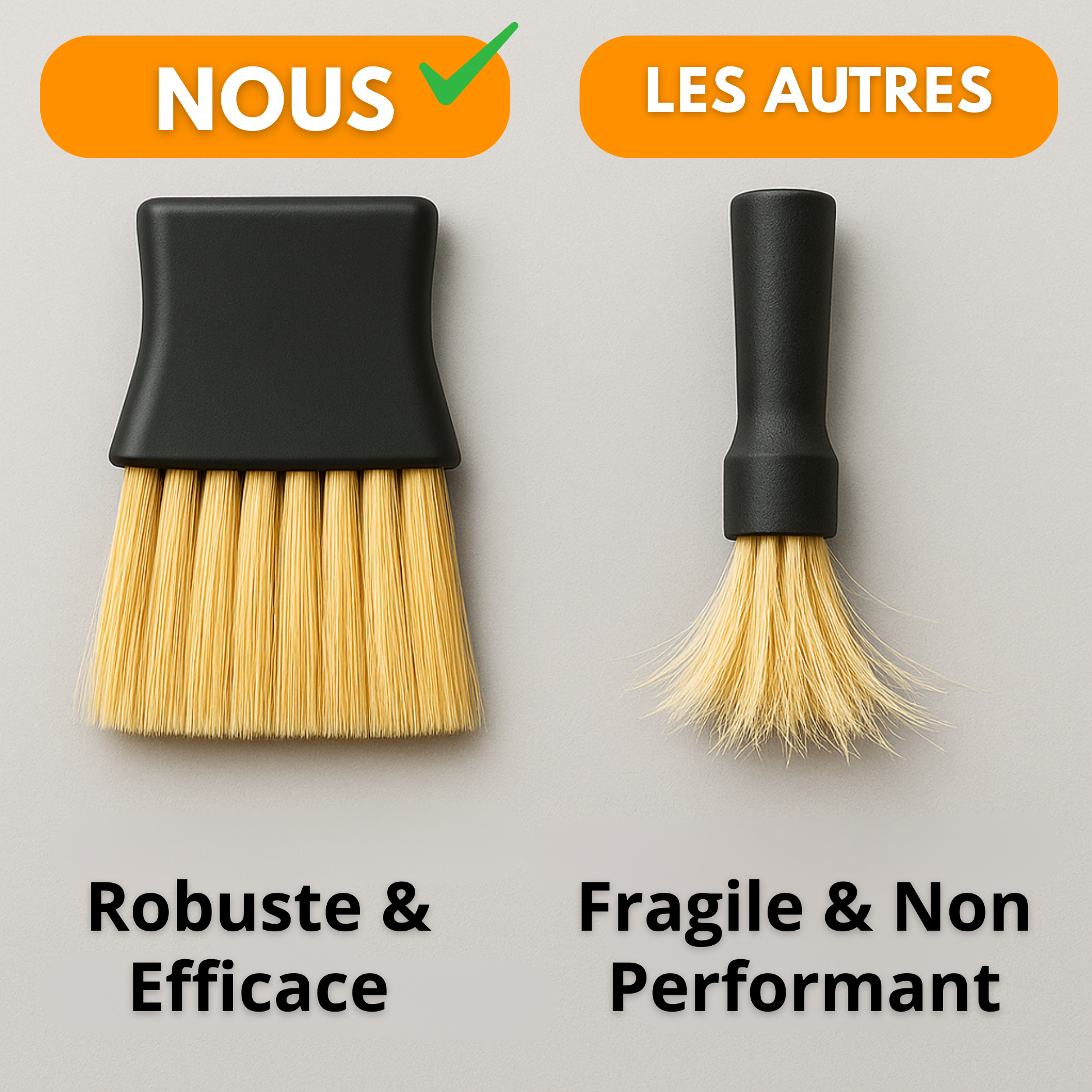 Brosse de nettoyage intérieur voiture pour tableau de bord, aérations et plastiques