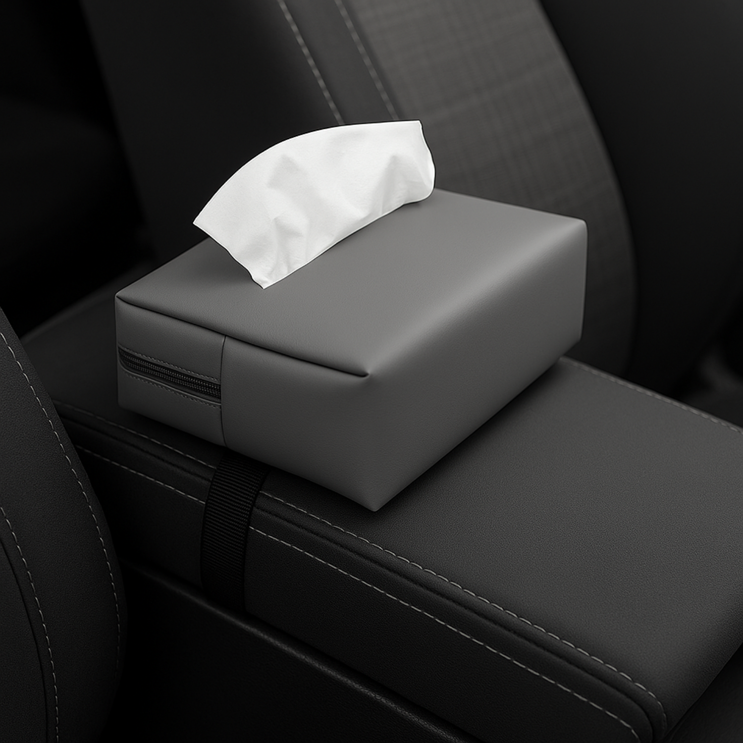 Boîte à Mouchoirs Voiture en Cuir – Support Universel Pare-Soleil, Siège et Accoudoir