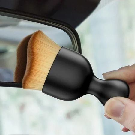 Brosse de nettoyage compacte pour tableau de bord – poils doux et prise ergonomique
