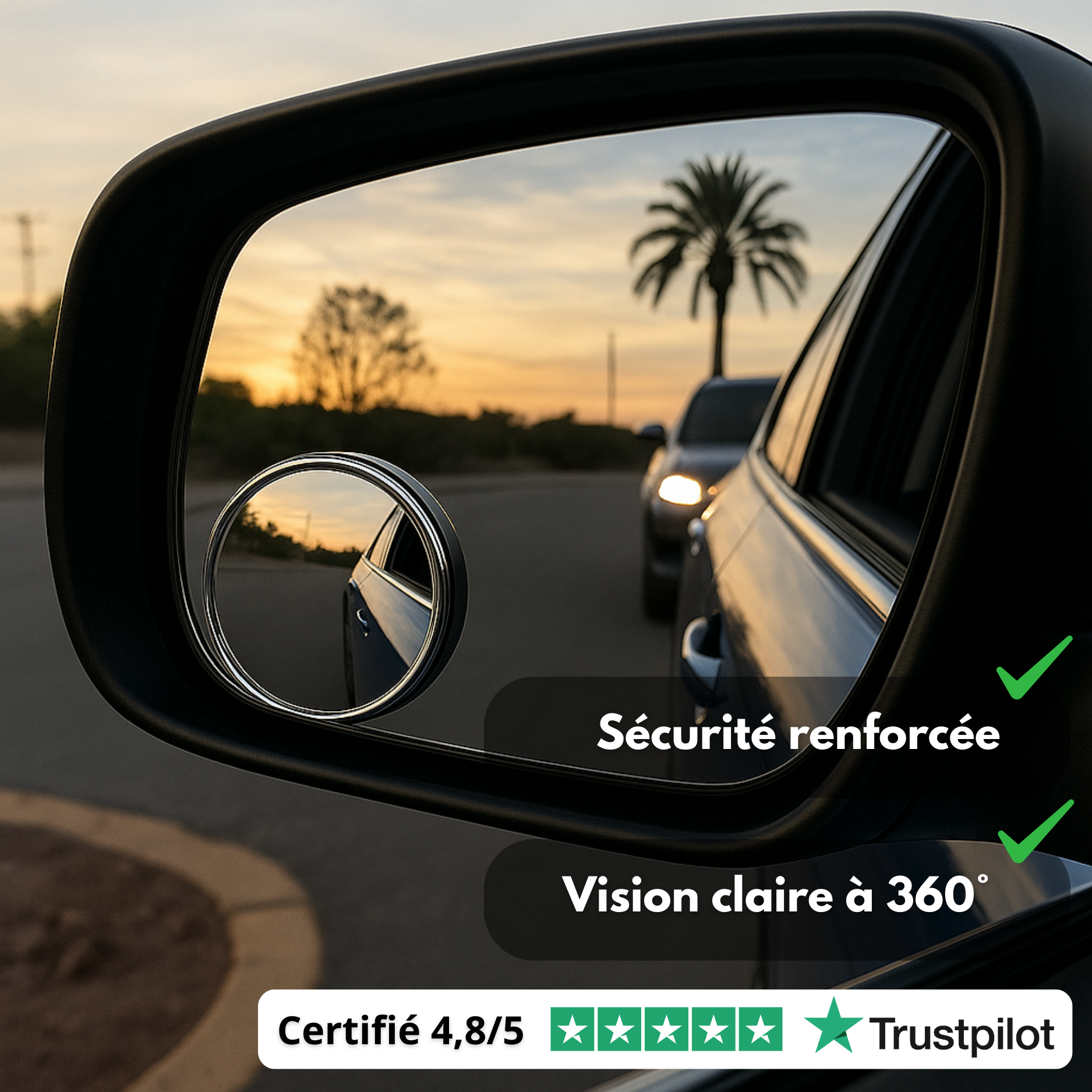 Miroirs 360° pour rétroviseurs