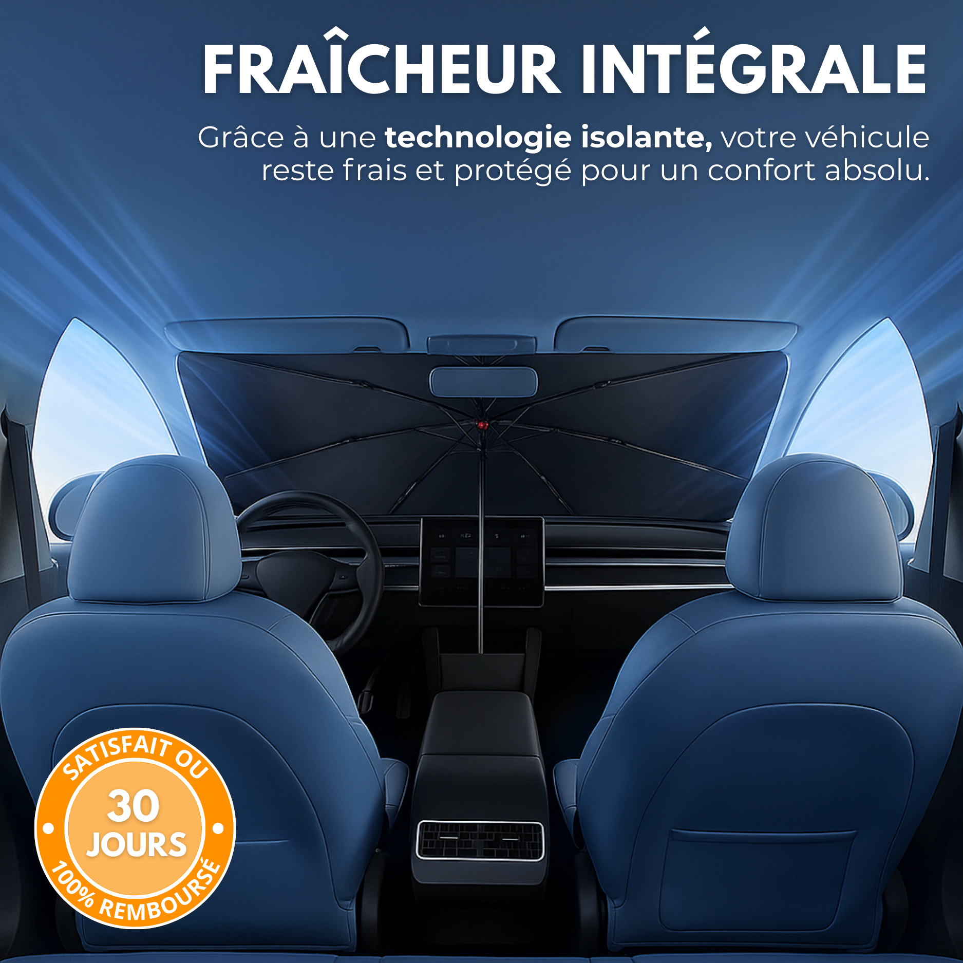 Pare-soleil voiture pare-brise avant universel - DTS Auto Pare-soleil voiture pare-brise avant universel - DTS Auto