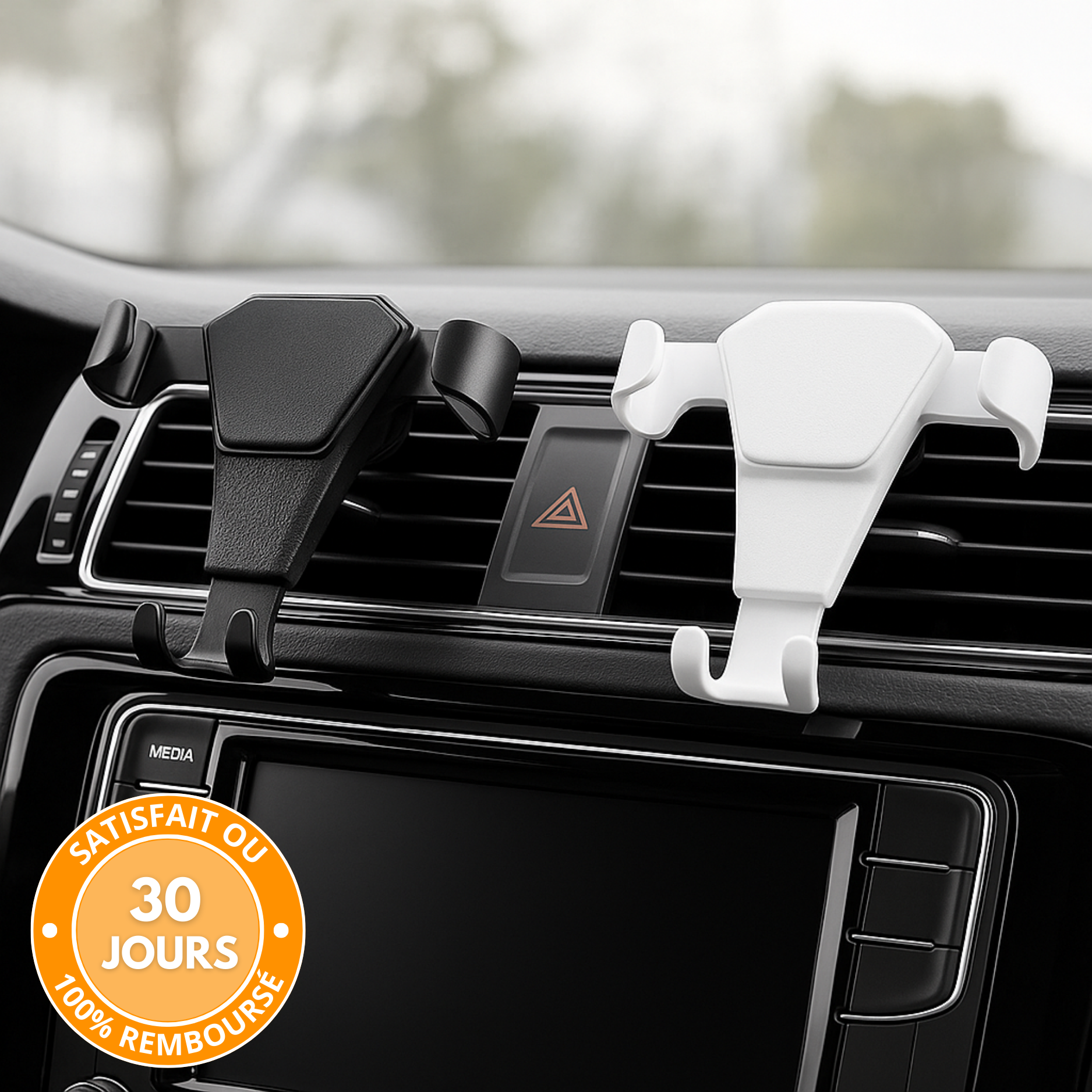 Support Téléphone Voiture GRIFEMA GD520 - Fixation Grille D'aération, Serrage Automatique, Rotation 360°