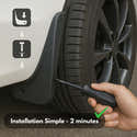 Lot De 4 Bavettes (garde-boue) Noires Pour Voiture, SUV, Camionnette - Protection Anti-éclaboussures, Installation Facile - 3