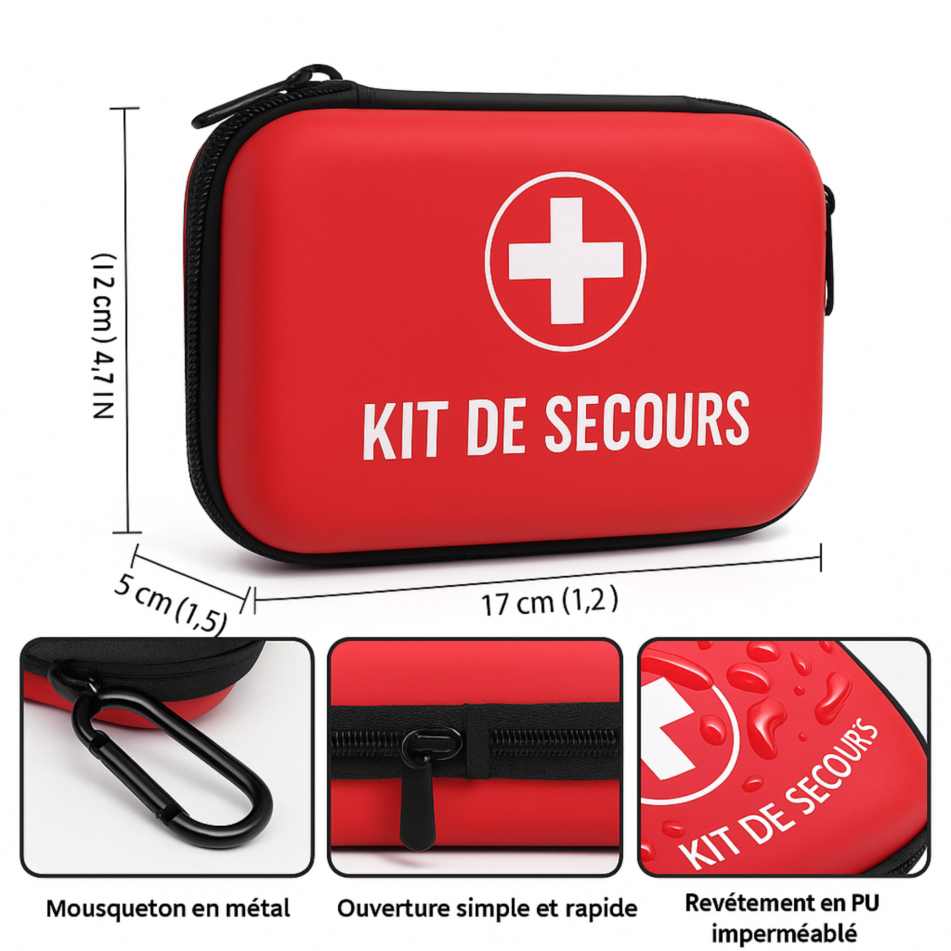 Trousse de Secours Portable Urgence – Maison, Voiture, Camping & Voyage