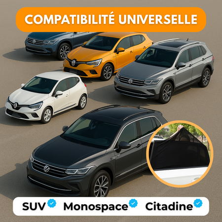 Pare-soleil arrière pour voiture – protection UV et isolation thermique respirante