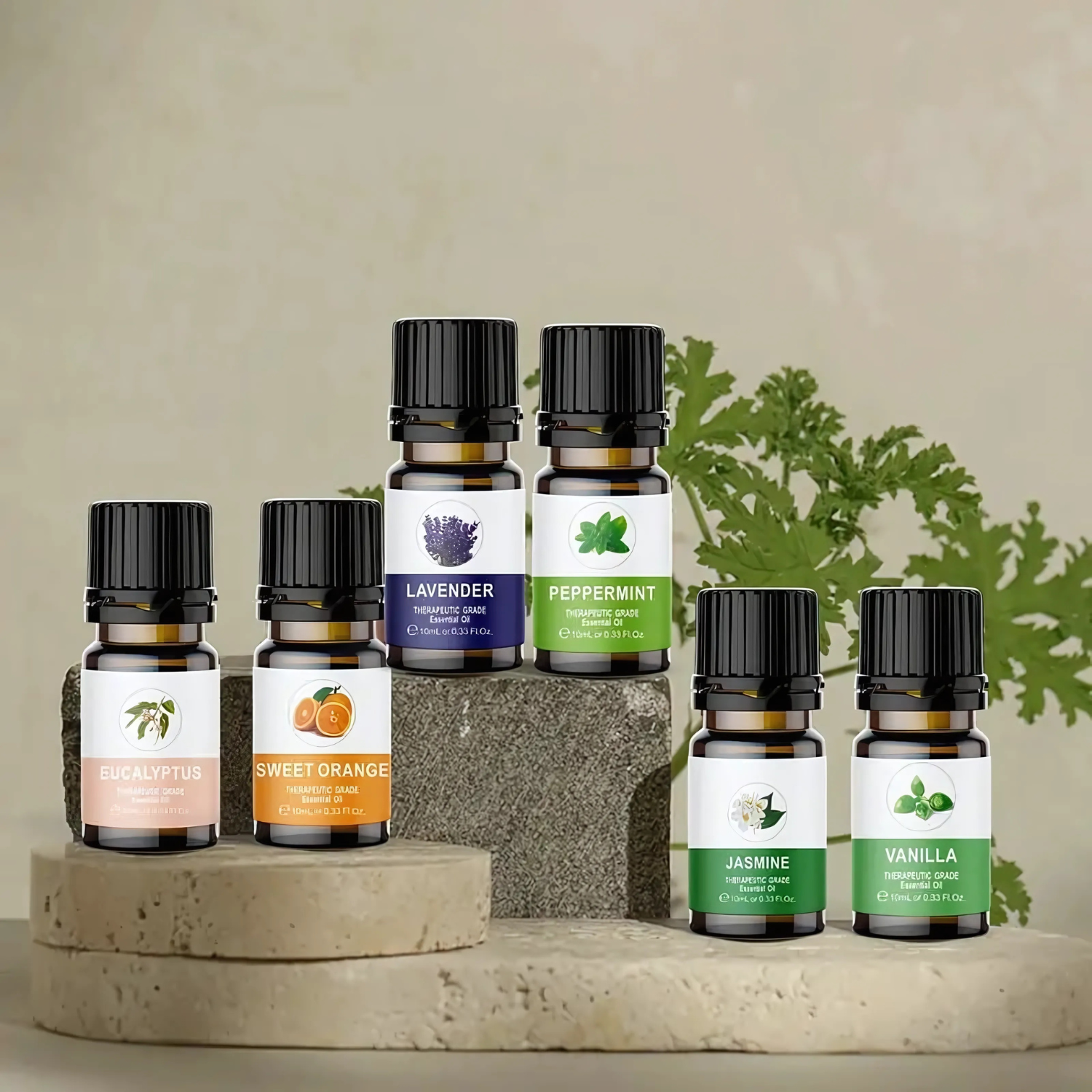 Coffret 6 Huiles Essentielles pour Diffuseur de Voiture