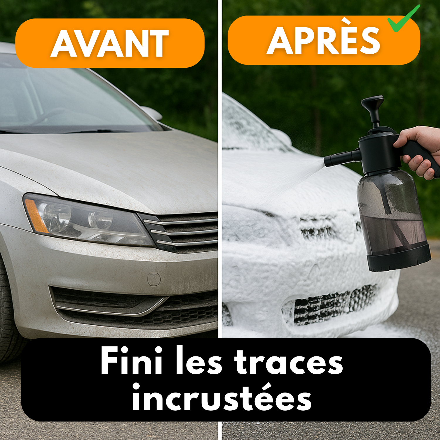 1 pc Pulvérisateur de Mousse pour Lavage de Voiture à Main 2L : Pompe à Pression Polyvalente pour la Beauté Automobile