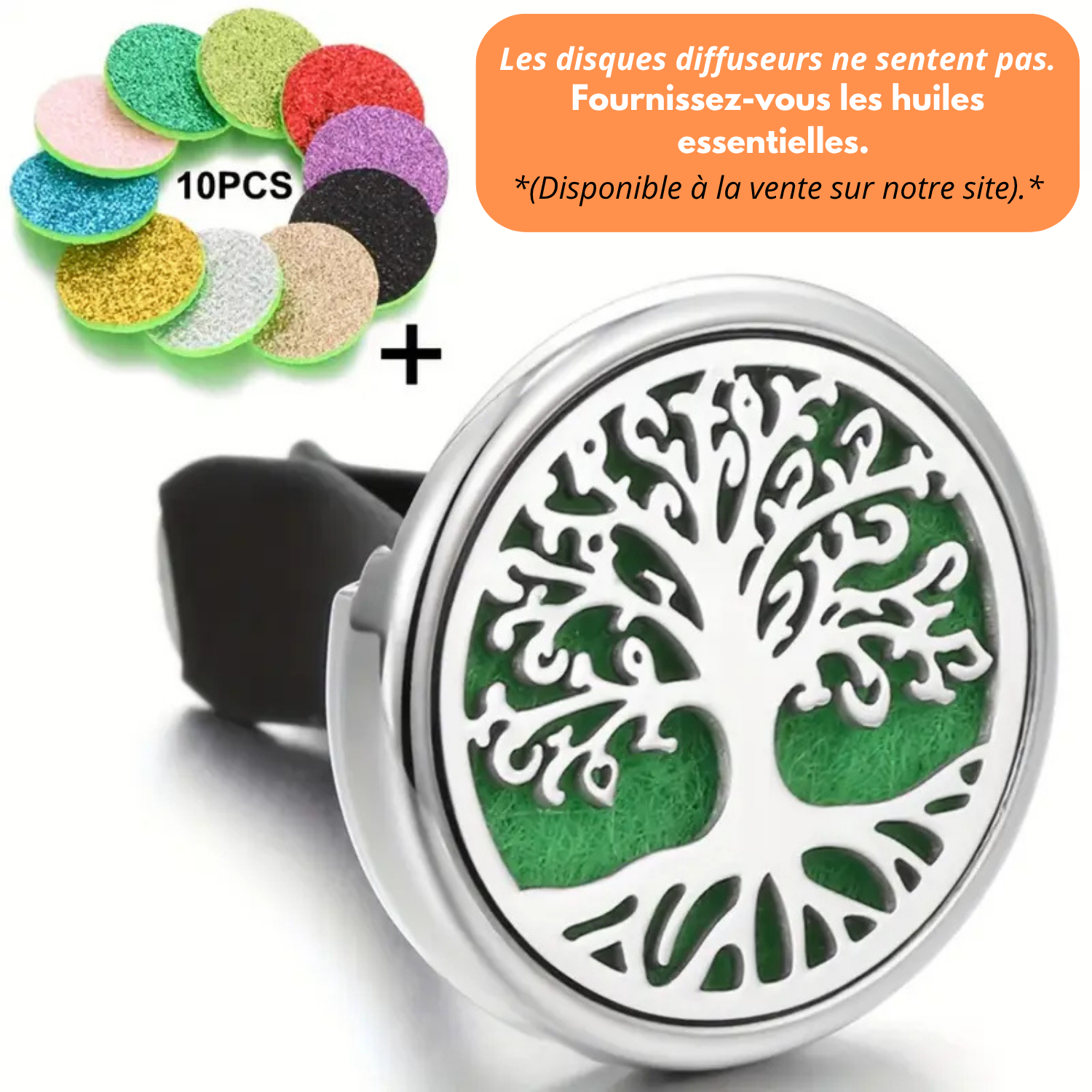 Diffuseur de Parfum Voiture avec 10 Pendentifs Rechargeables