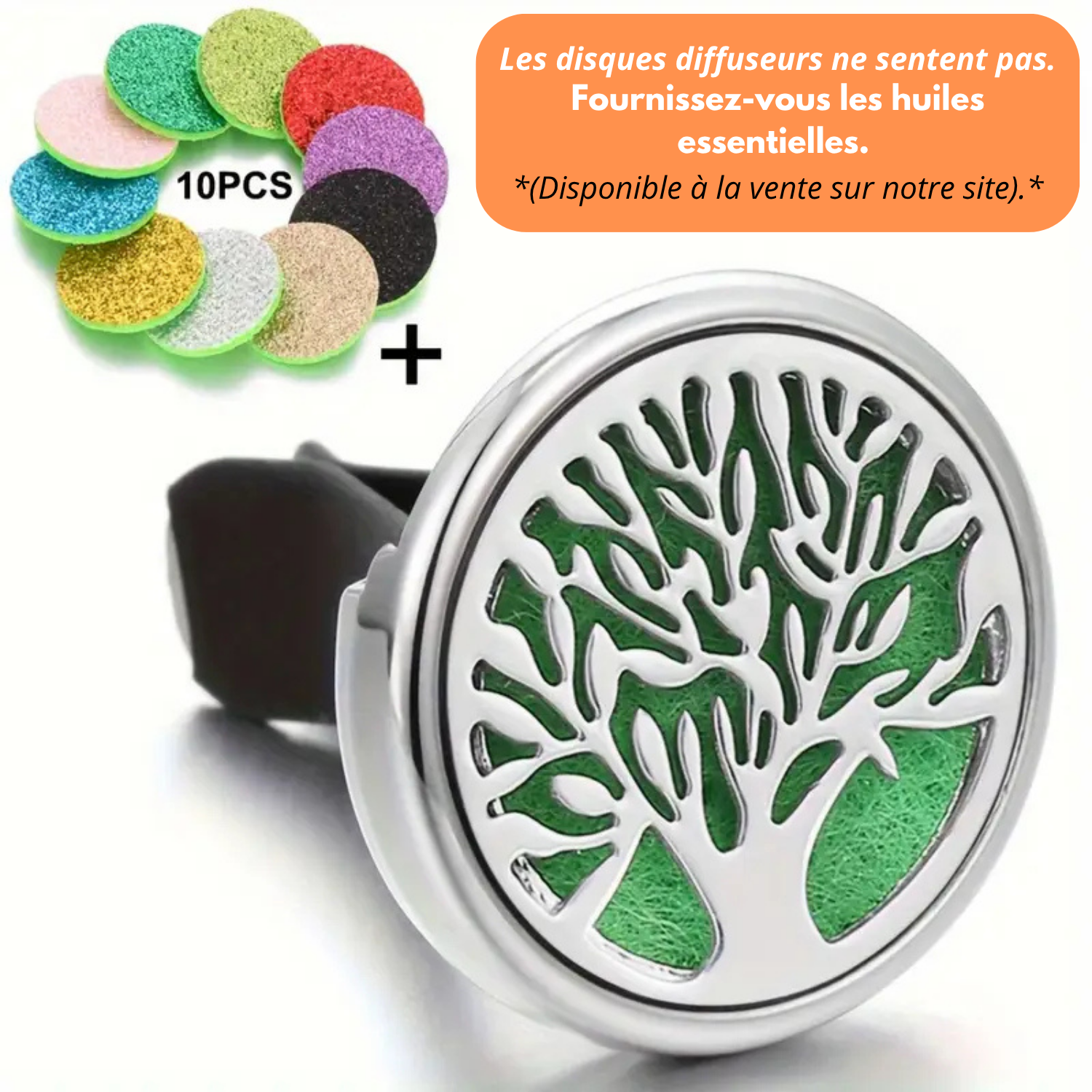 Diffuseur de Parfum Voiture avec 10 Pendentifs Rechargeables