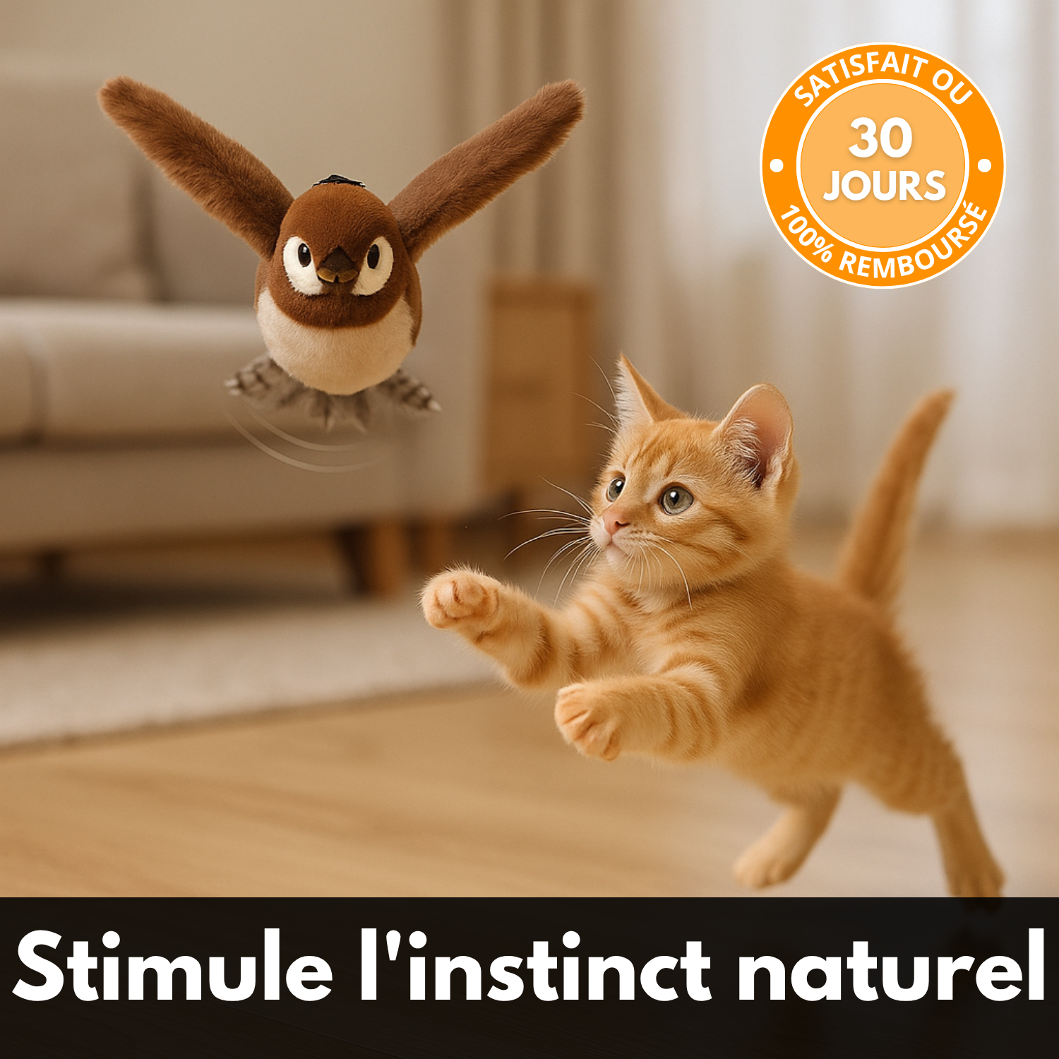 BirdyBuzz™ – Oiseau Volant Interactif pour Chats