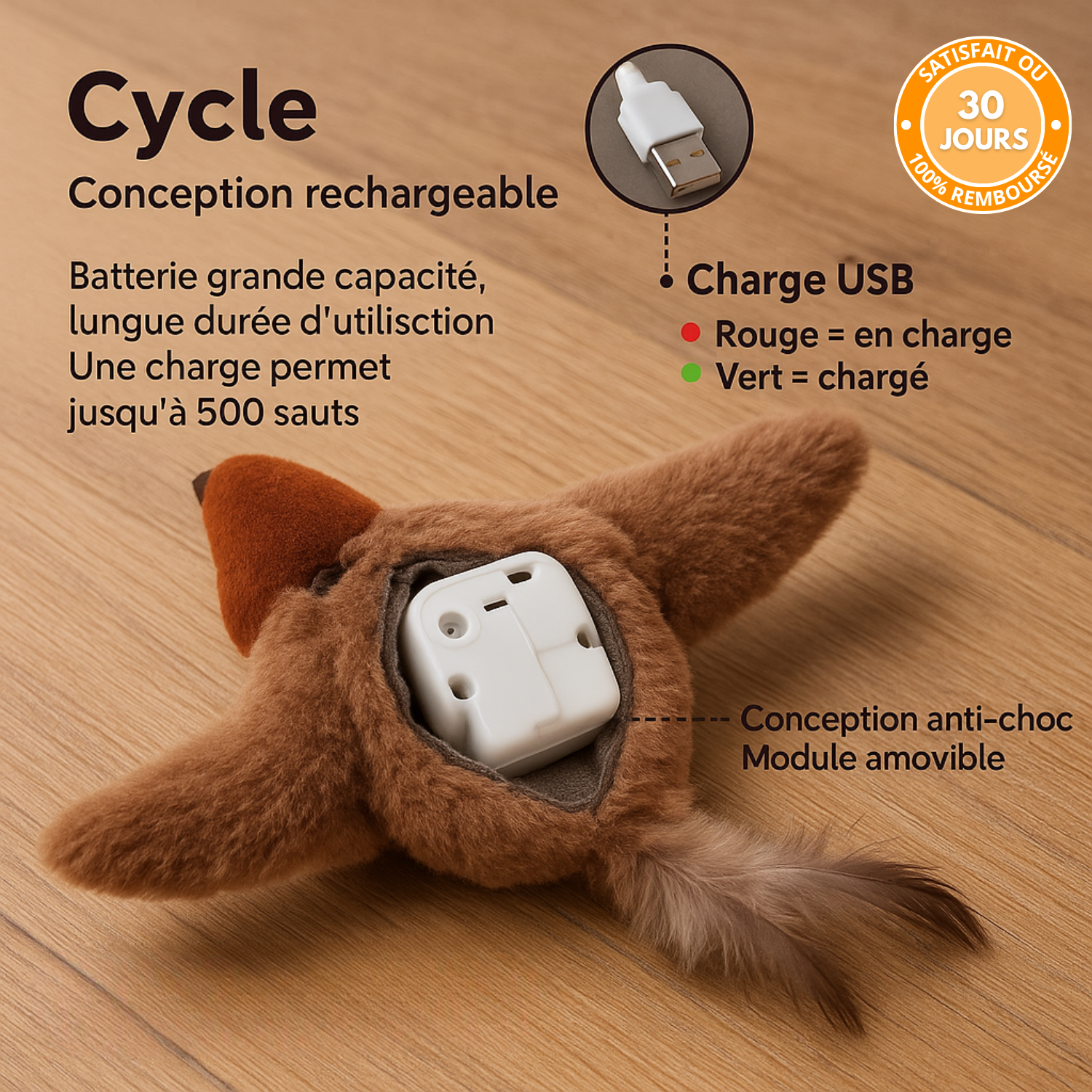 BirdyBuzz™ – Oiseau Volant Interactif pour Chats