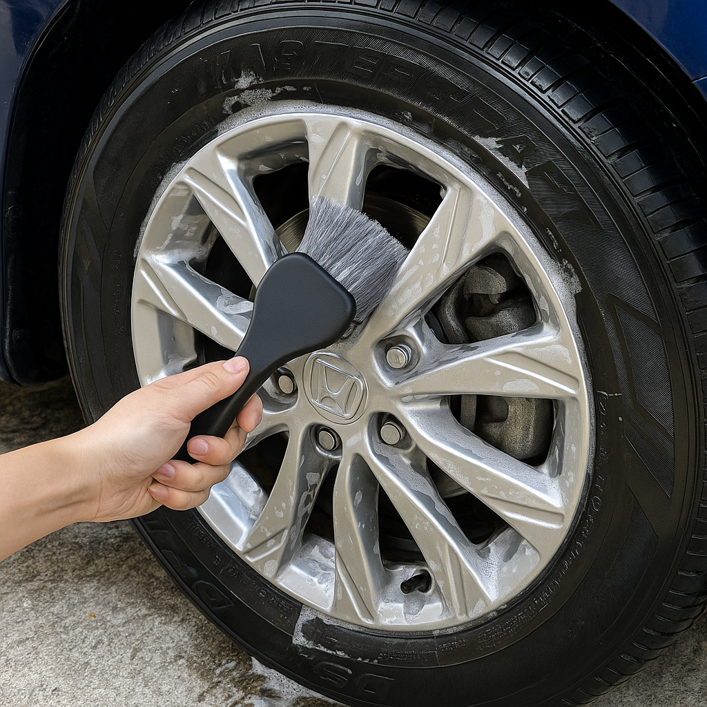 Brosse de Nettoyage Jantes Voiture – Entretien Rapide et Efficace des Roues et Pneus