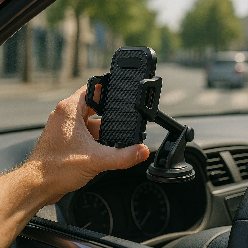 Support téléphone voiture avec ventouse et rotation 360°