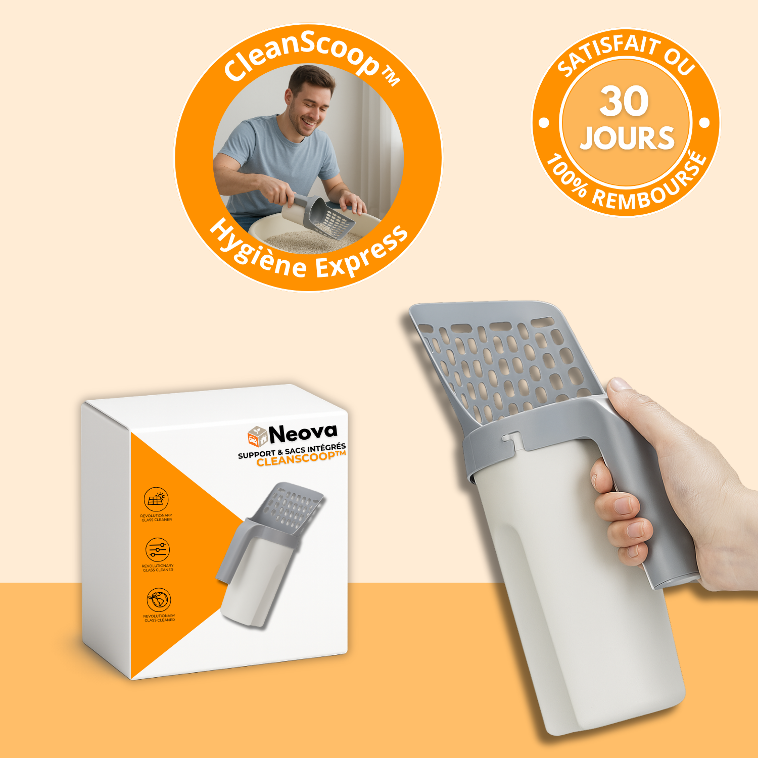 CleanScoop™ – Pelle à Litière 3-en-1 Premium