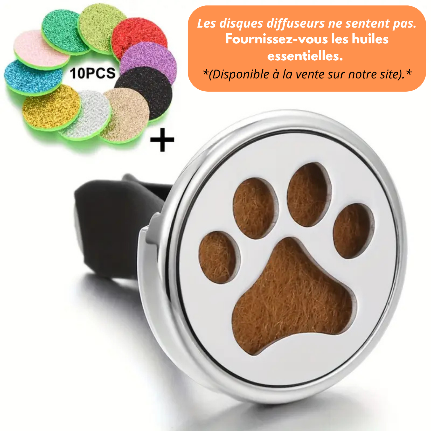 Diffuseur de Parfum Voiture avec 10 Pendentifs Rechargeables