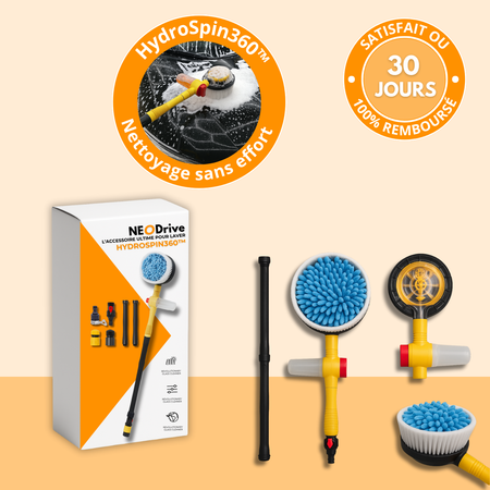 HydroSpin360 | Brosse rotative à mousse active sans électricité