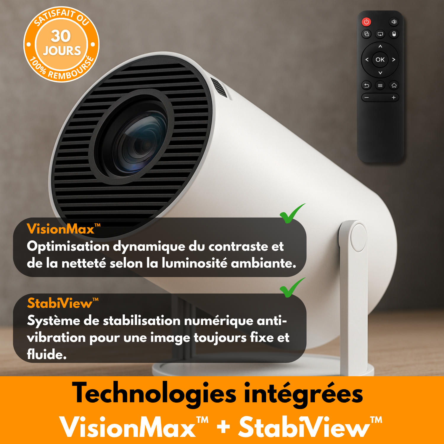 P90 PRO™ – Projecteur HD Intelligent Sans Fil