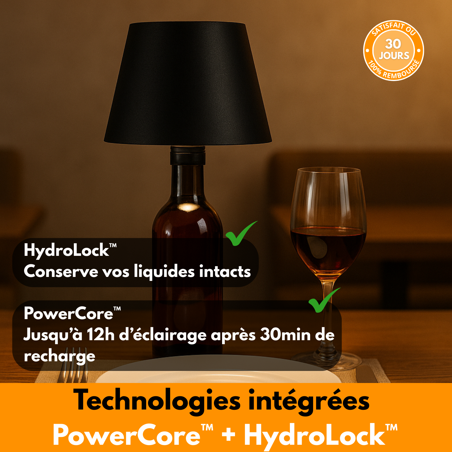Lampes décoratives étanches pour bouteilles