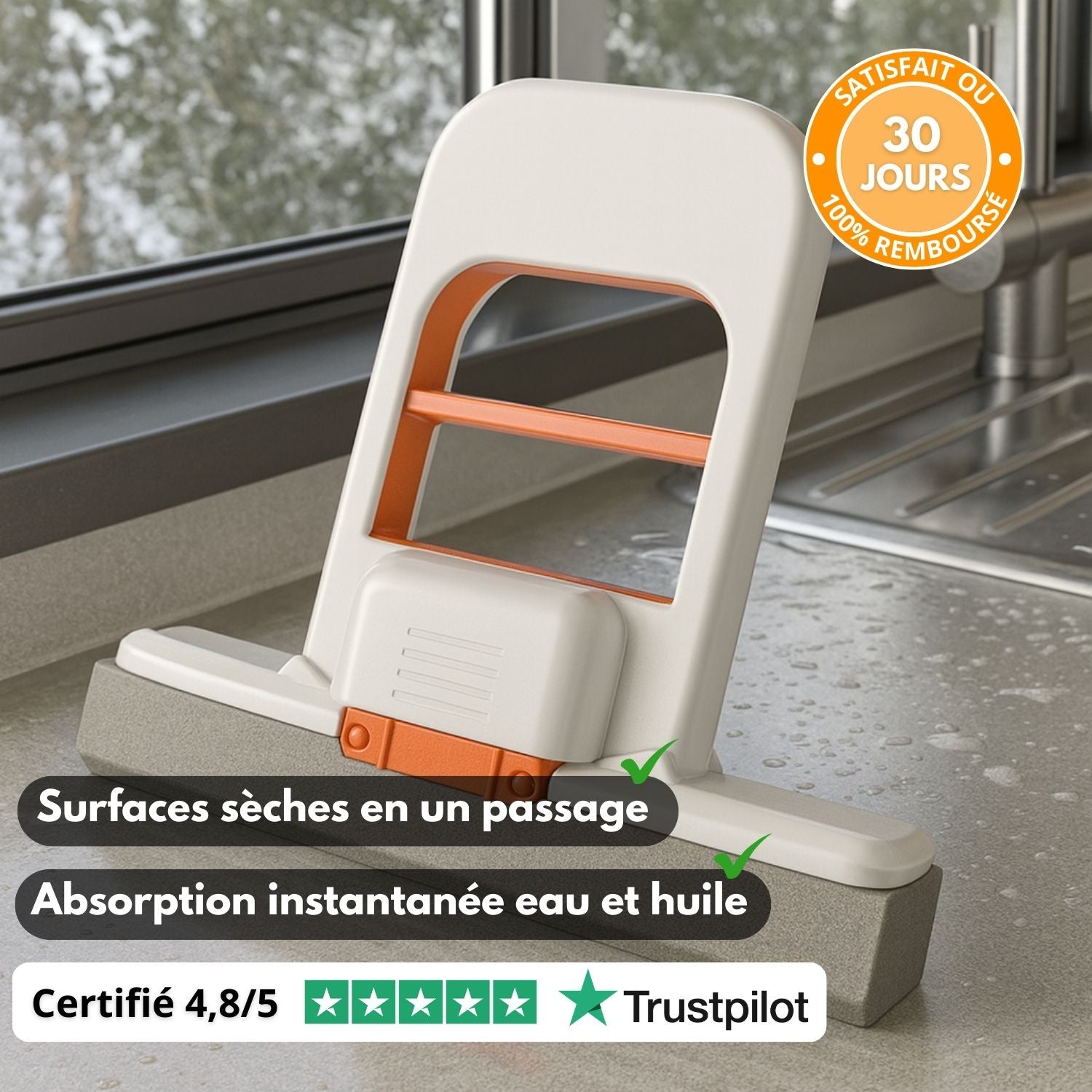 Vadrouille Éponge Innovante – Rotative, Absorbante et Facile à Utiliser
