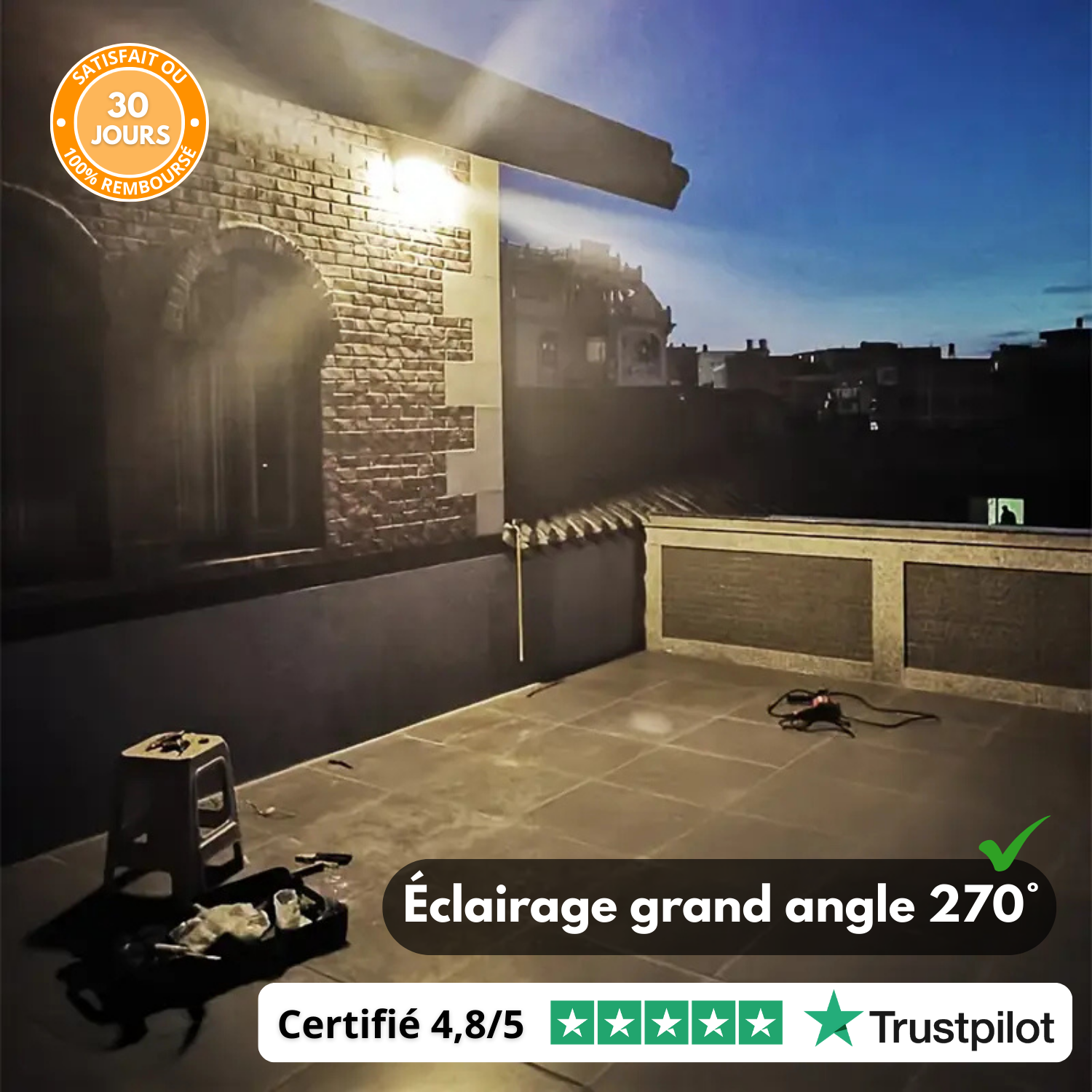 SentinelSun™ – Projecteur Solaire Détecteur 100LED