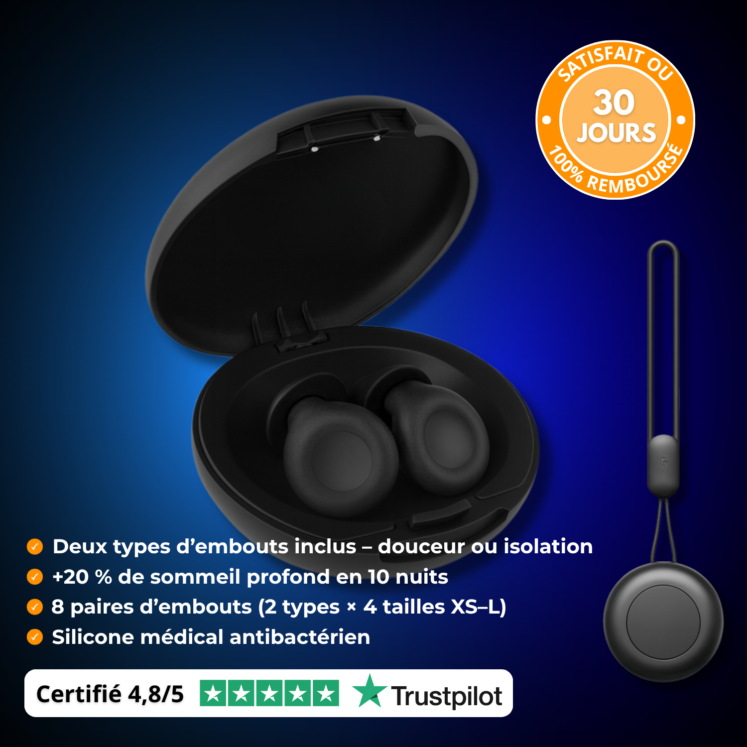 H107 PRO™ – Bouchons d’oreilles 27 dB pour un silence absolu