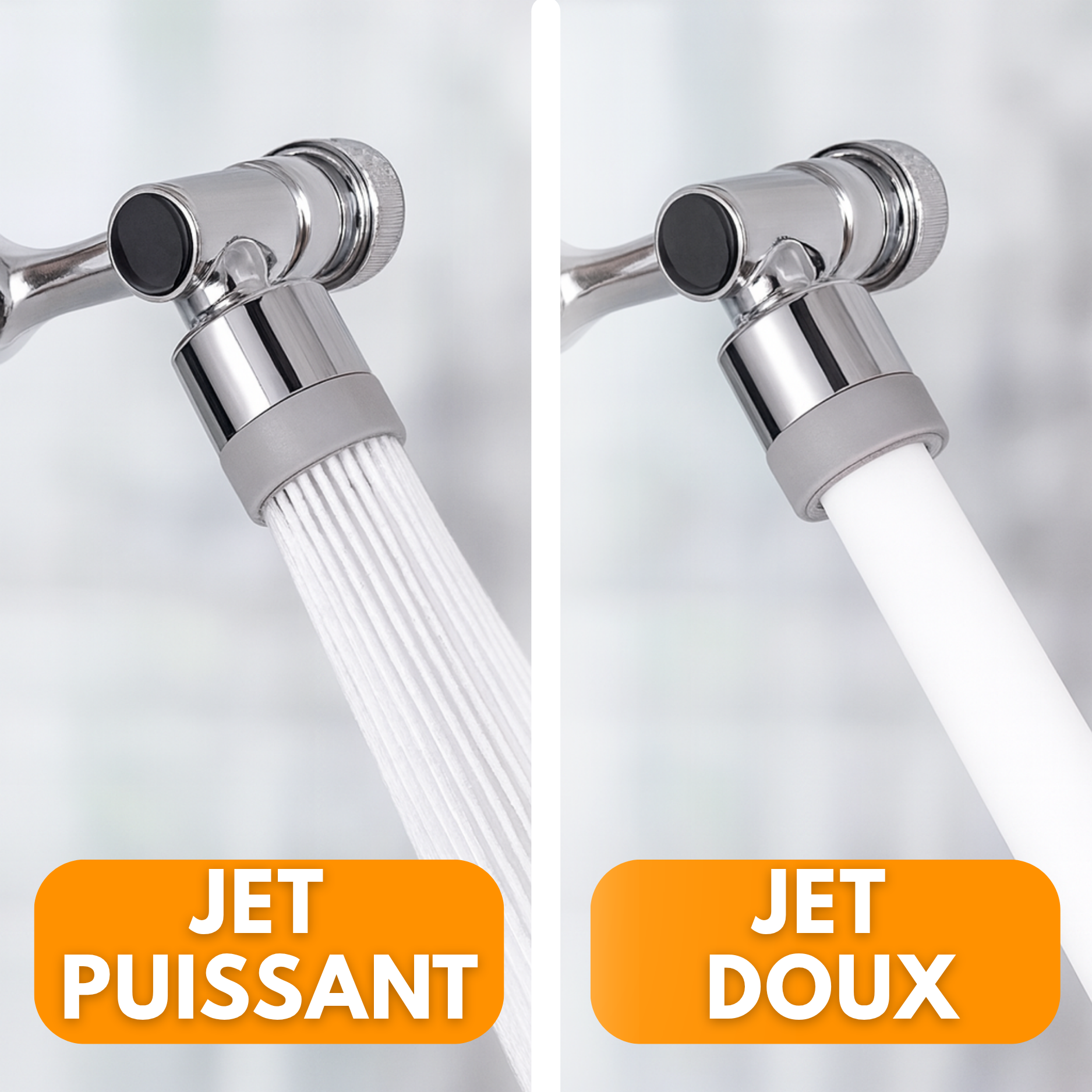 Adaptateur G17 PRO – Extension de robinet rotative 1080° à double jet