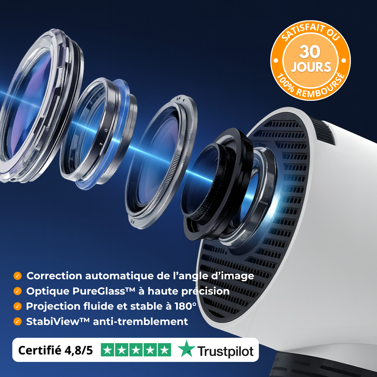 P90 PRO™ – Projecteur HD Intelligent Sans Fil