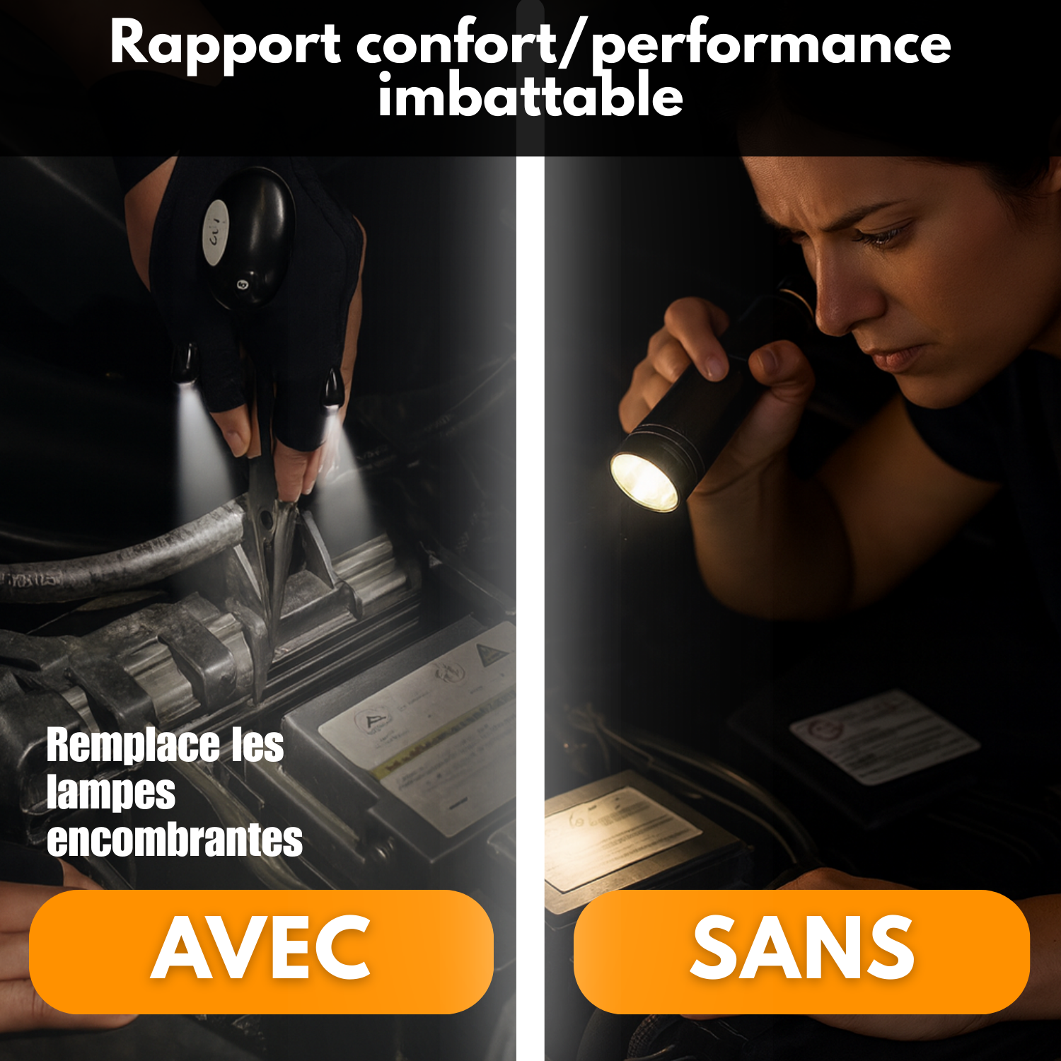 LumaGrip™ – gants lumineux de précision