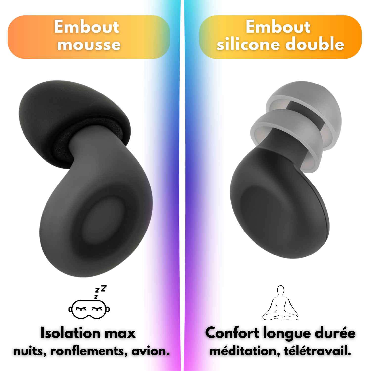 H107 PRO™ – Bouchons d’oreilles 27 dB pour un silence absolu