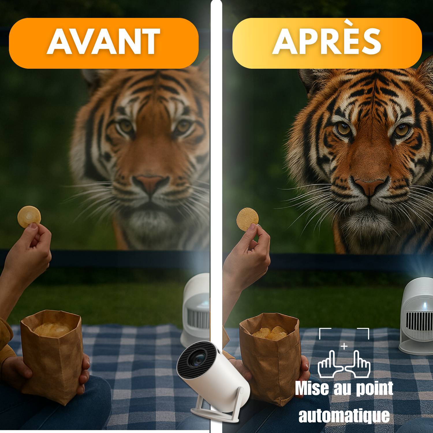 P90 PRO™ – Projecteur HD Intelligent Sans Fil