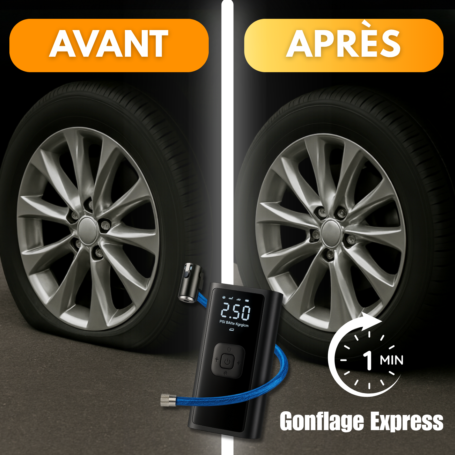 AstroAI Gonfleur Pneus Sans Fil 150 PSI – Compresseur Portable Batterie Rechargeable Pour Voiture, Vélo, Moto, Ballons – Écran Précis