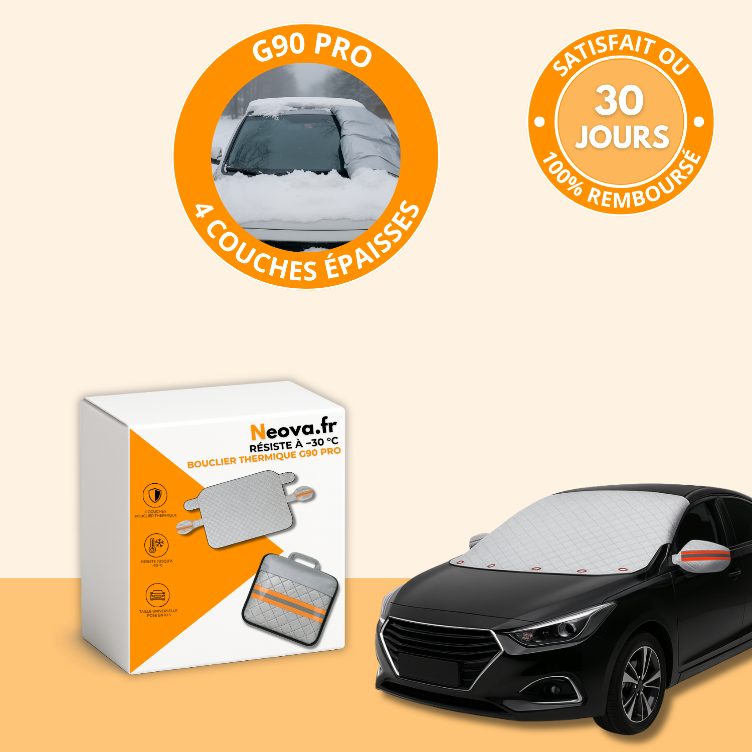 G90 PRO™ – Le bouclier certifié qui protège votre voiture du froid et du gel