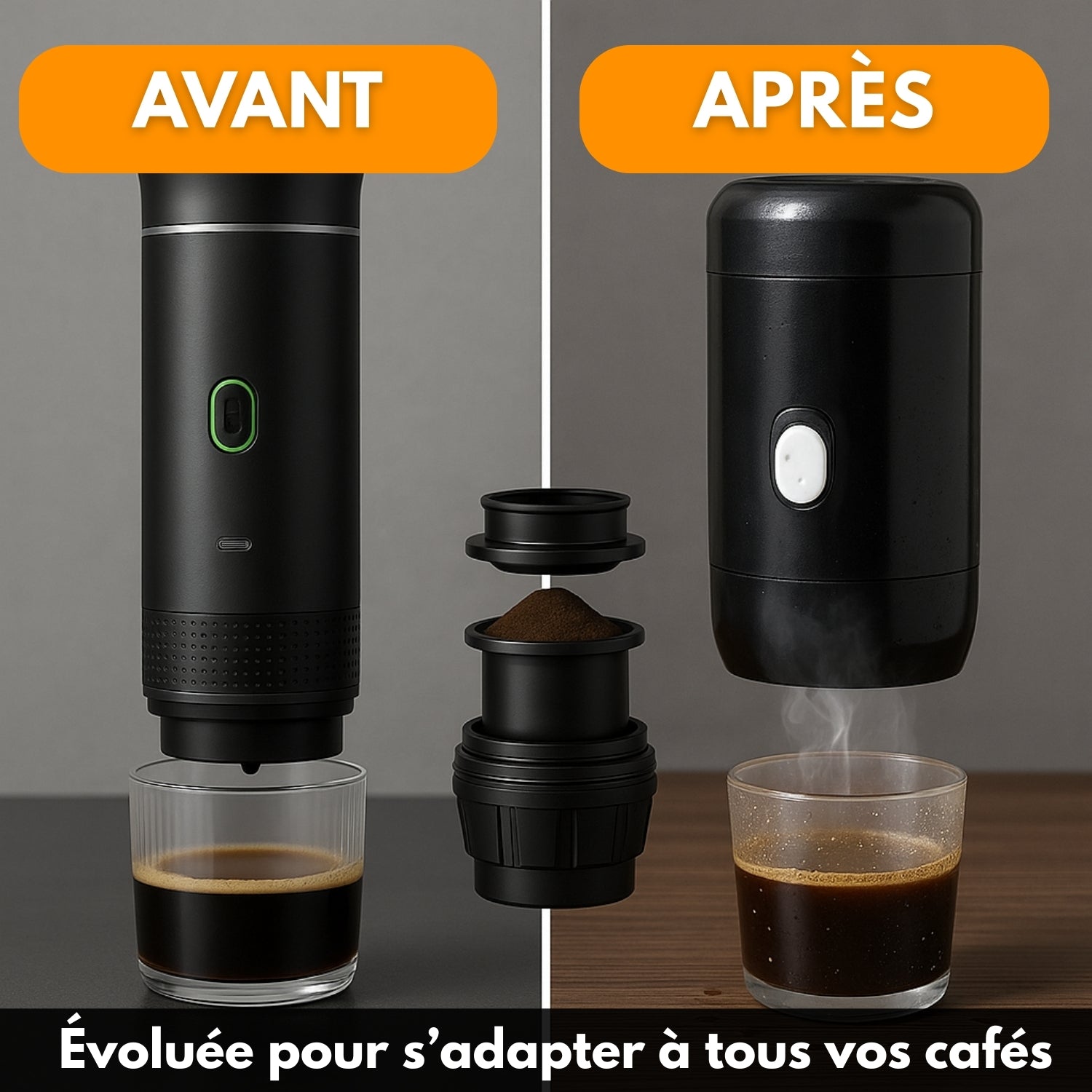 CaffioPress™ – Machine Expresso Portable 3-en-1