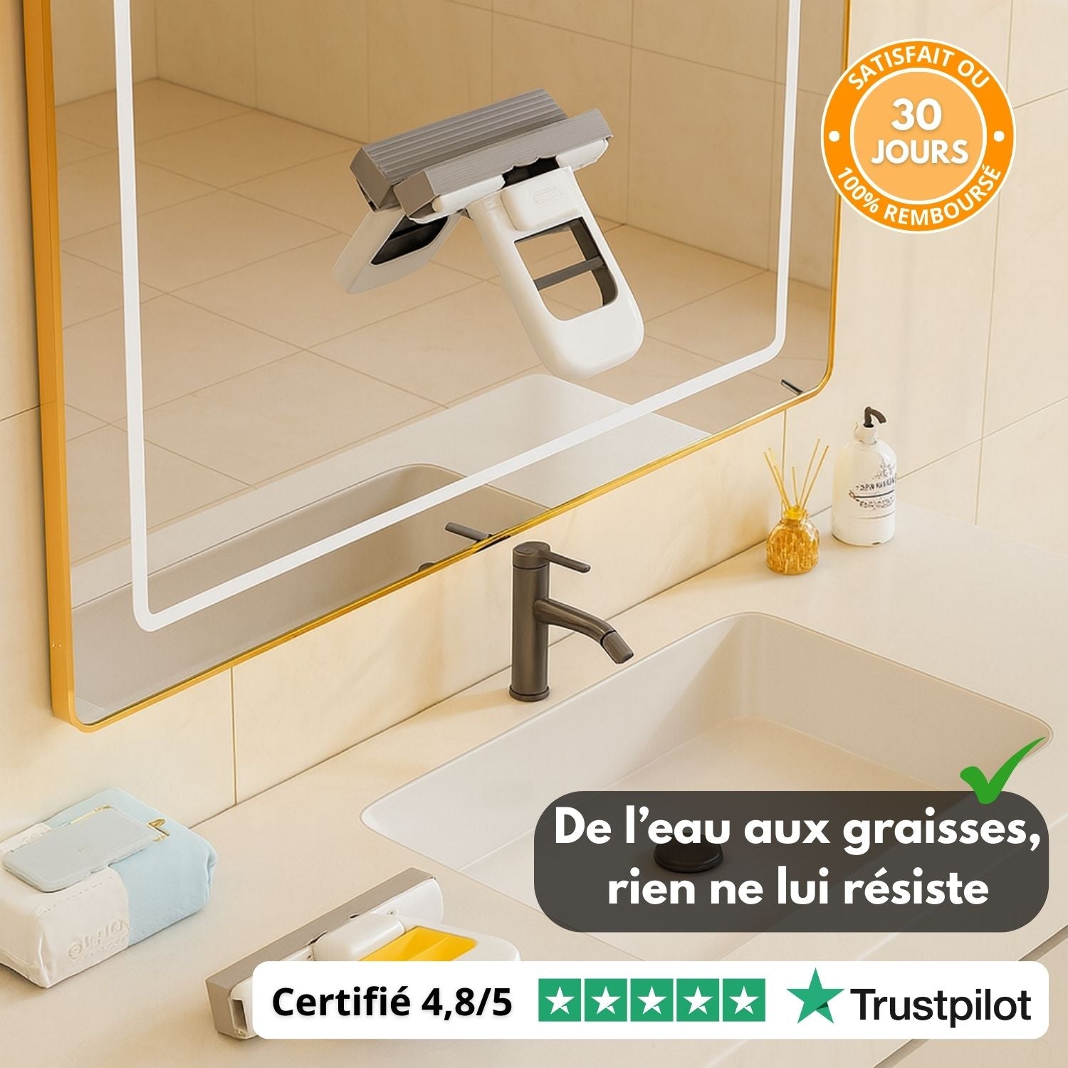 Vadrouille Éponge Innovante – Rotative, Absorbante et Facile à Utiliser