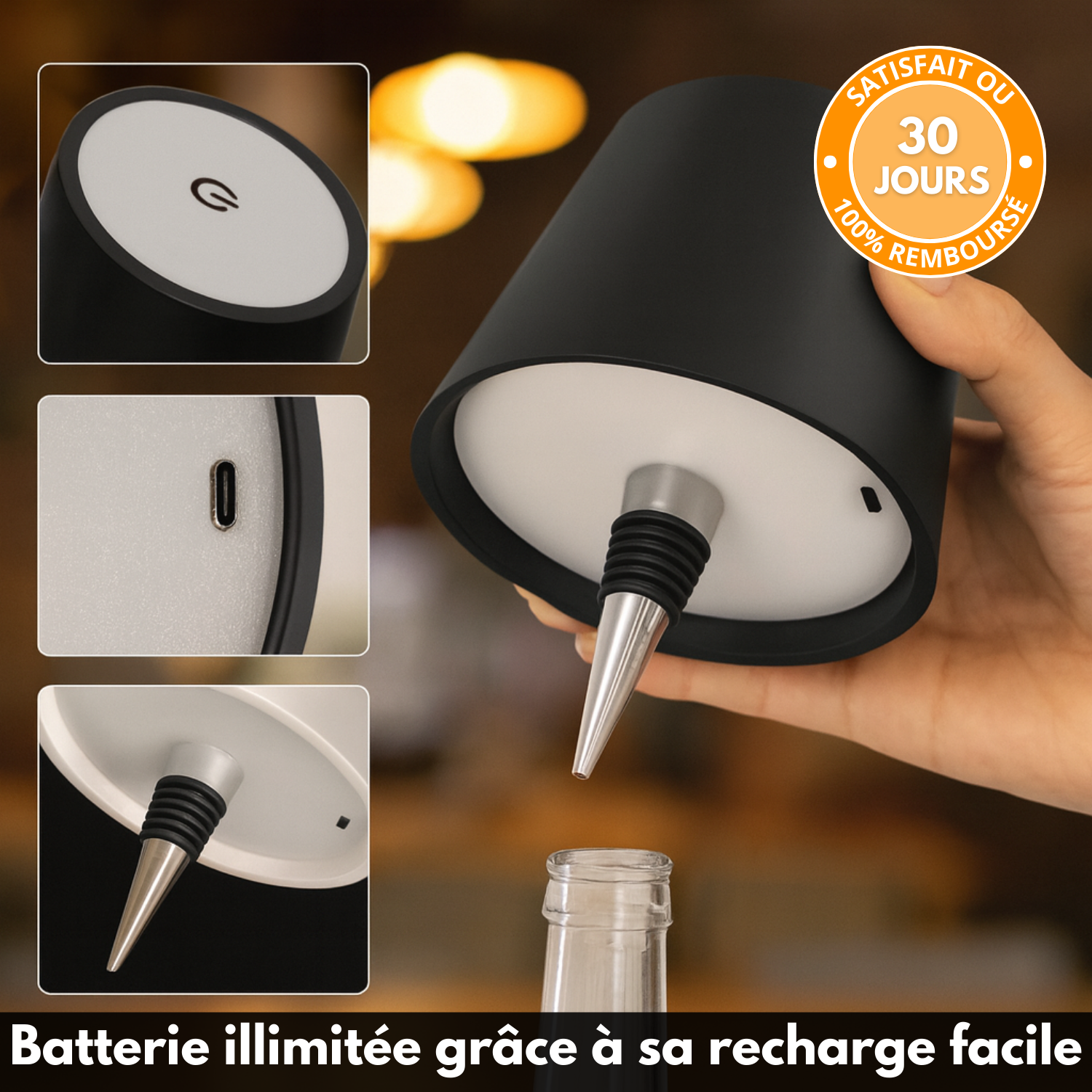 Lampes décoratives étanches pour bouteilles