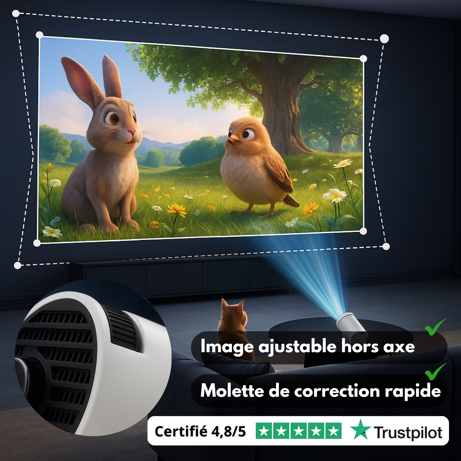 P90 PRO™ – Projecteur HD Intelligent Sans Fil