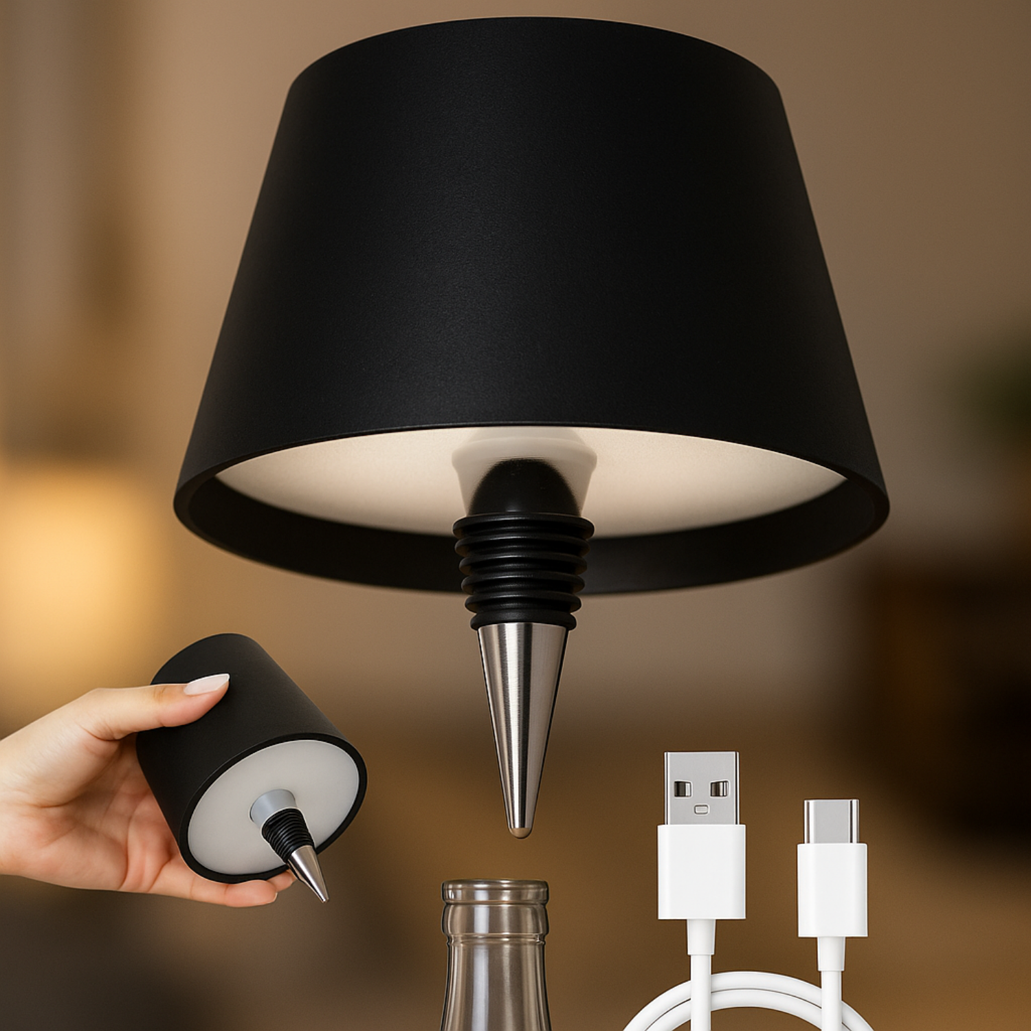 Lampes décoratives étanches pour bouteilles
