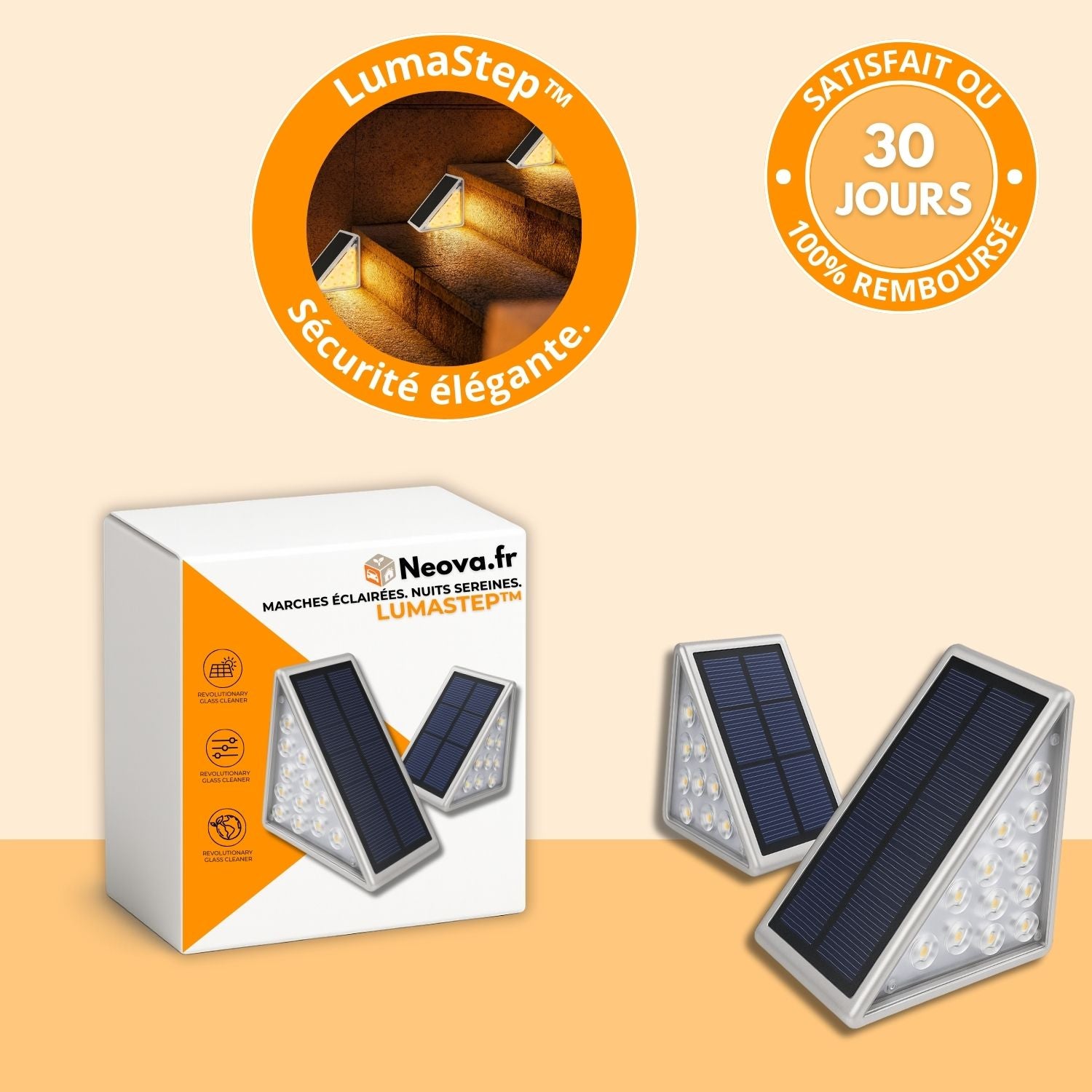 LumaStep™ - Éclairez vos extérieurs 365 jours/an, même par temps gris