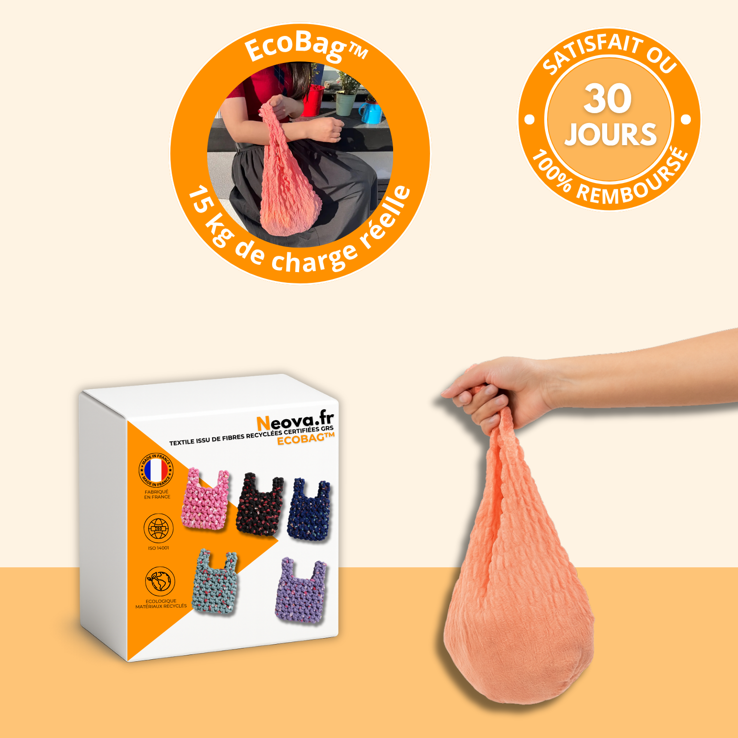 EcoBag™ – Sac extensible réutilisable et éco-responsable