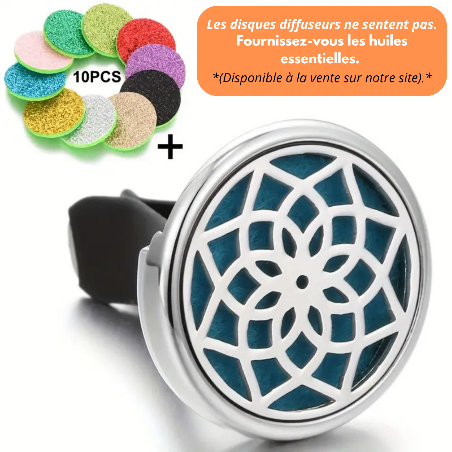 Diffuseur de Parfum Voiture avec 10 Pendentifs Rechargeables