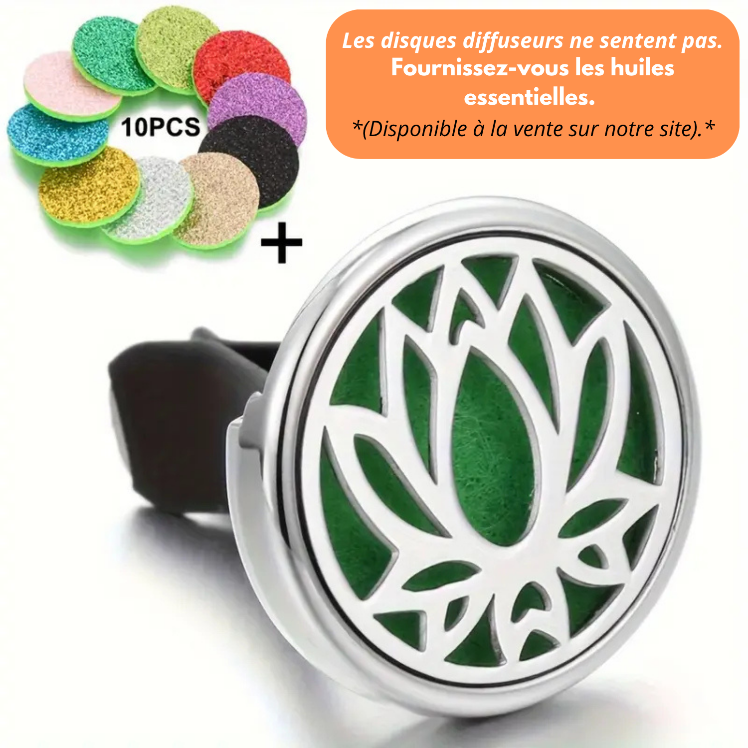 Diffuseur de Parfum Voiture avec 10 Pendentifs Rechargeables