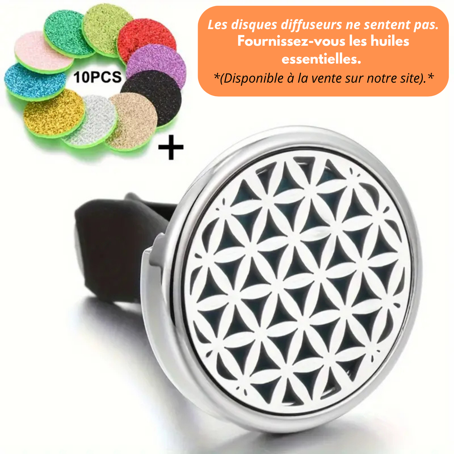 Diffuseur de Parfum Voiture avec 10 Pendentifs Rechargeables