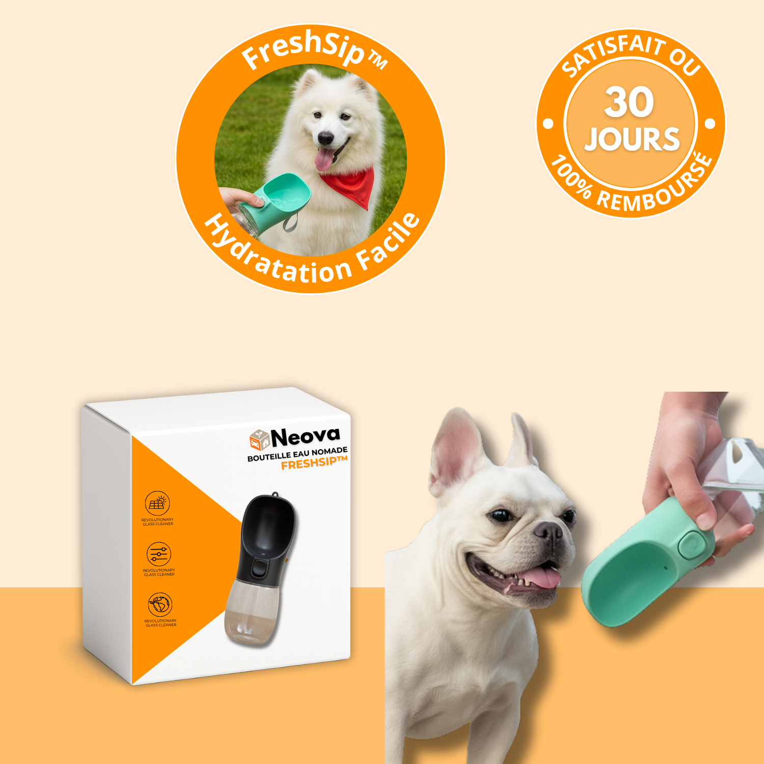FreshSip™ – Gourde Portable pour Animaux