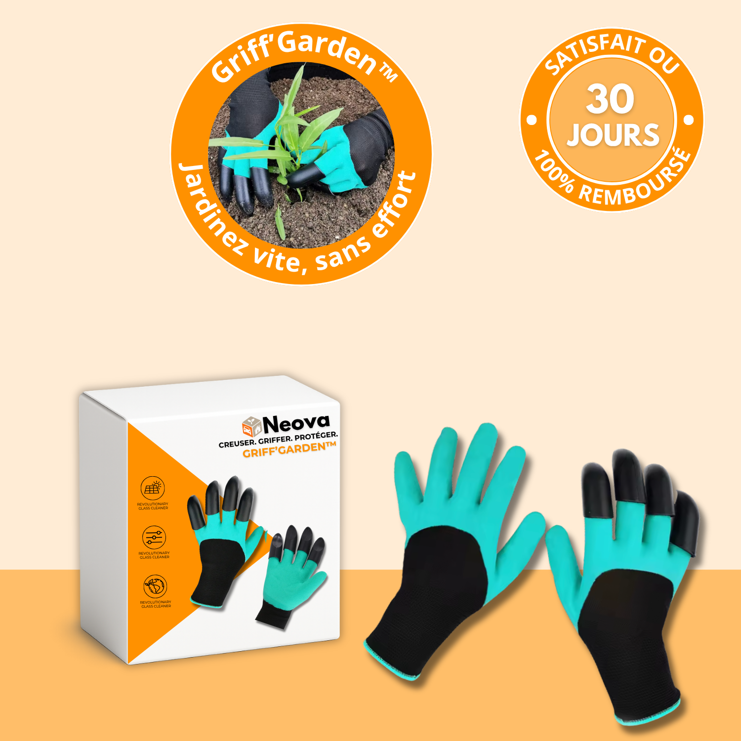 Griff’Garden™ – Gants de Jardin Griffe Intégrée