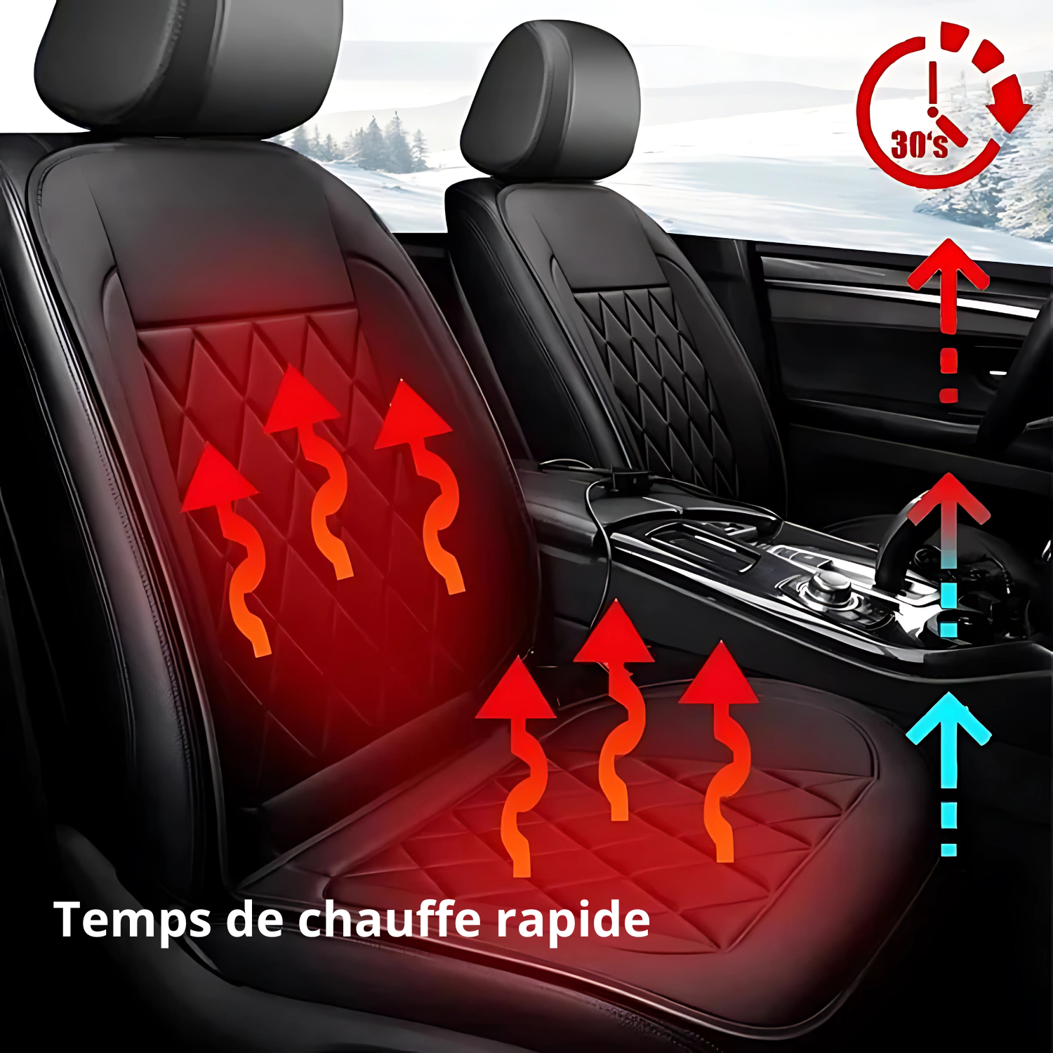 Housse de siège chauffante pour siège automobile