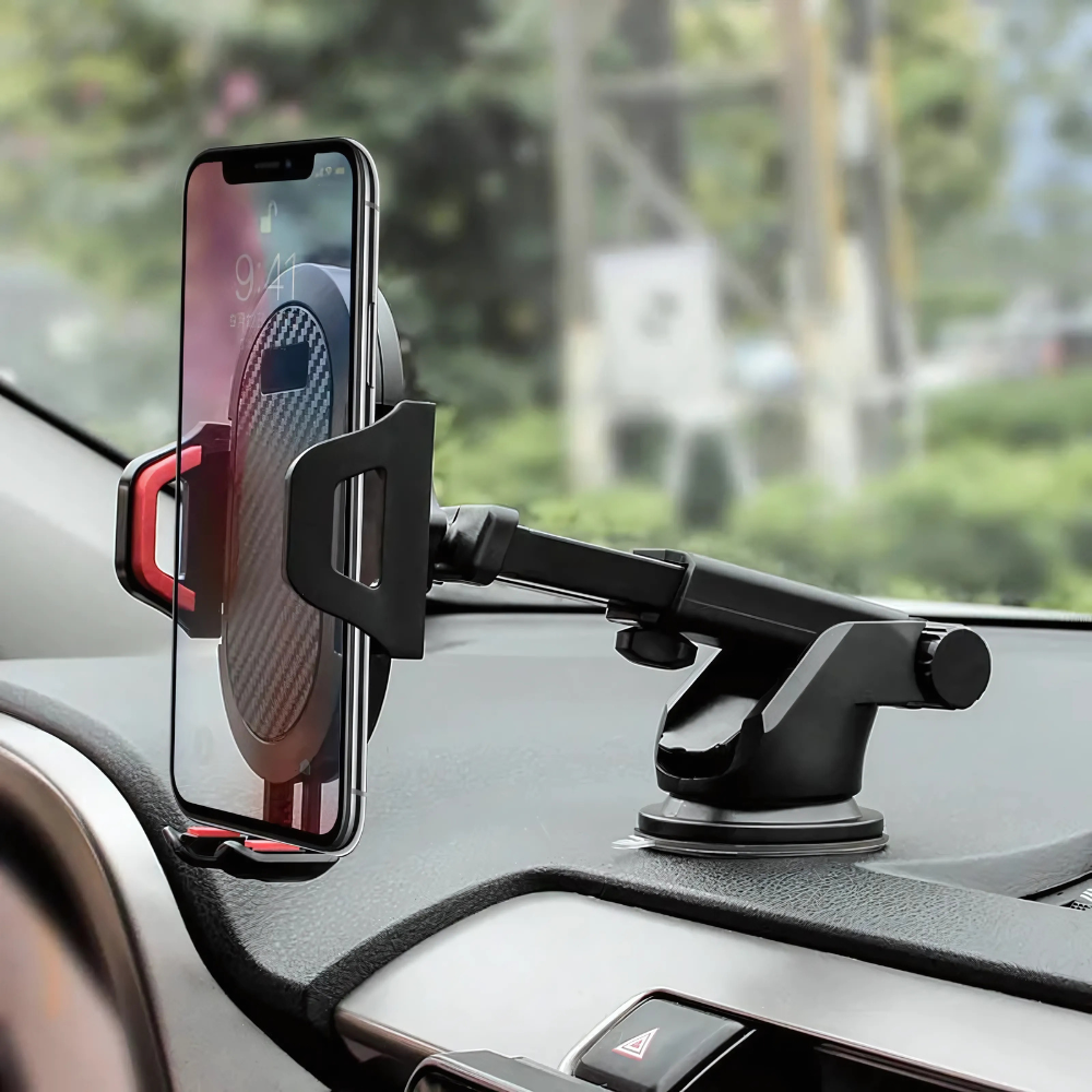 Support téléphone voiture avec ventouse et rotation 360°