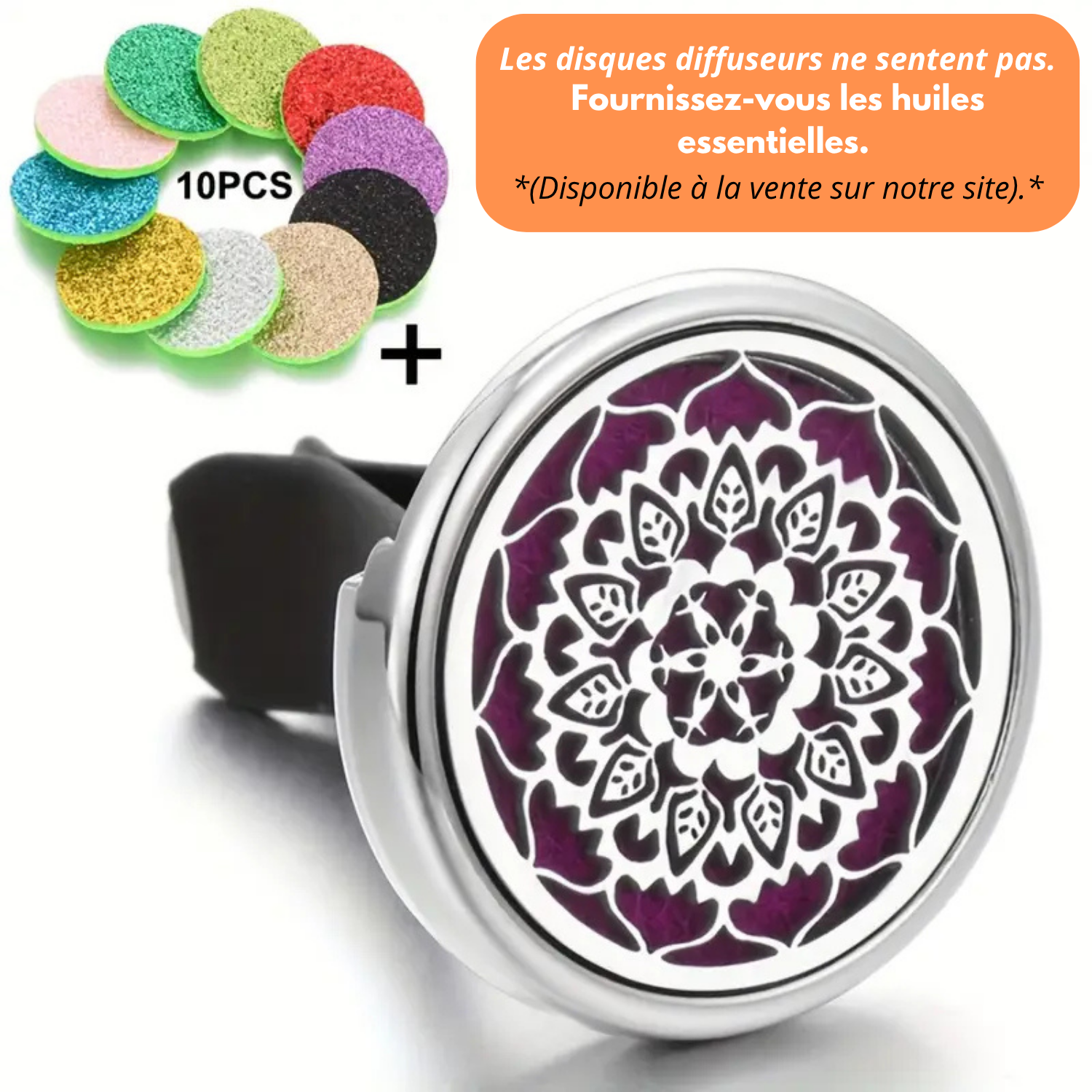 Diffuseur de Parfum Voiture avec 10 Pendentifs Rechargeables