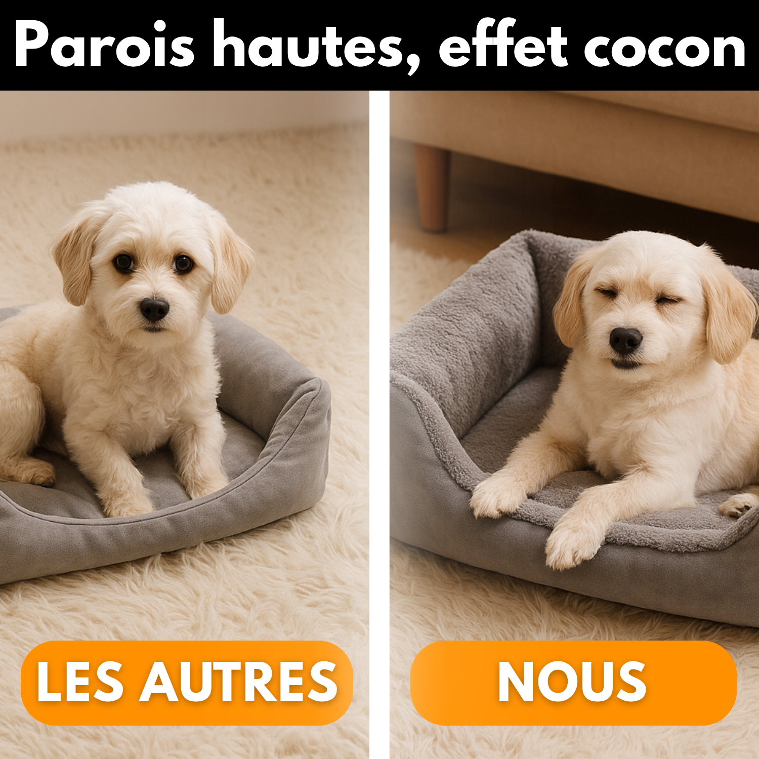 SnugNest™ – Panier Douillet Premium pour Animaux