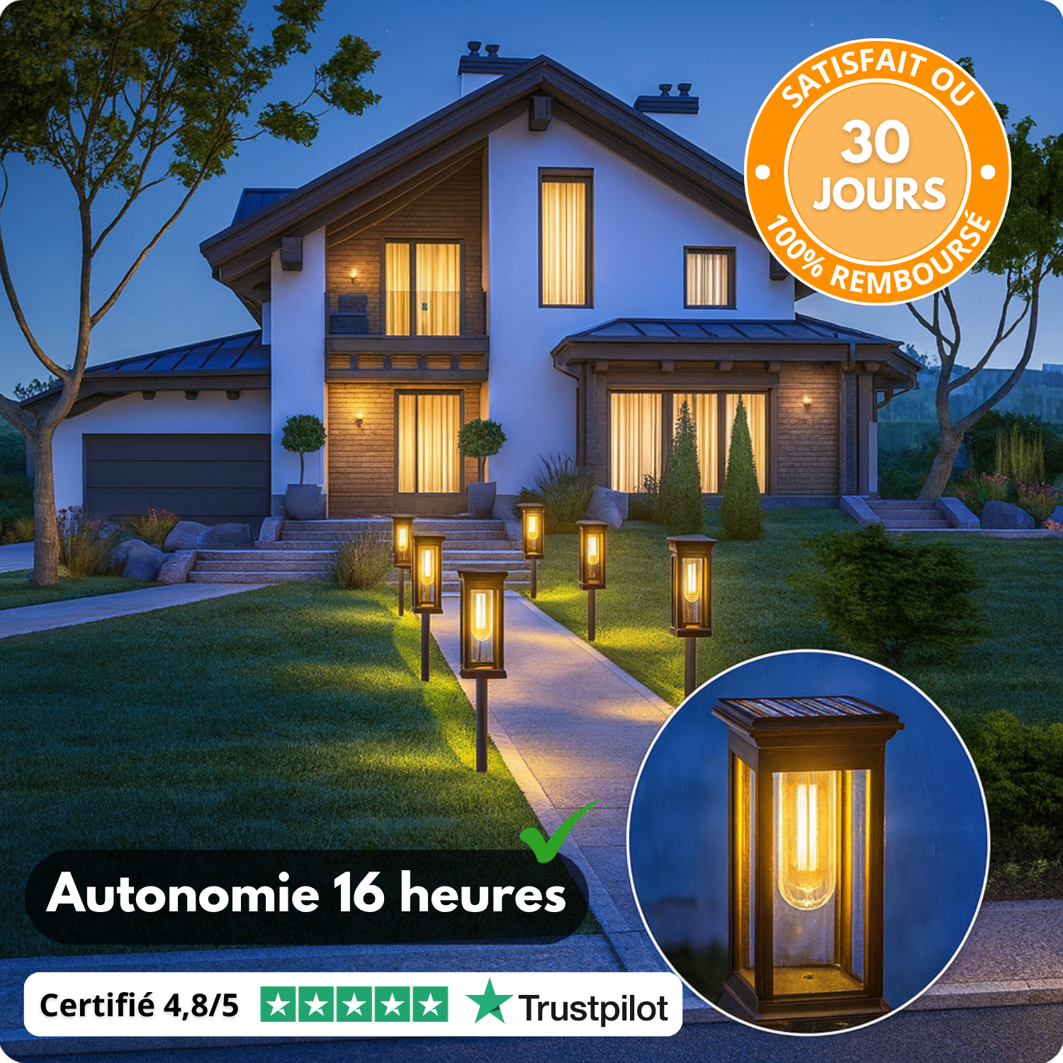 SolarLux™ – Bornes Solaires Élégance Jardin