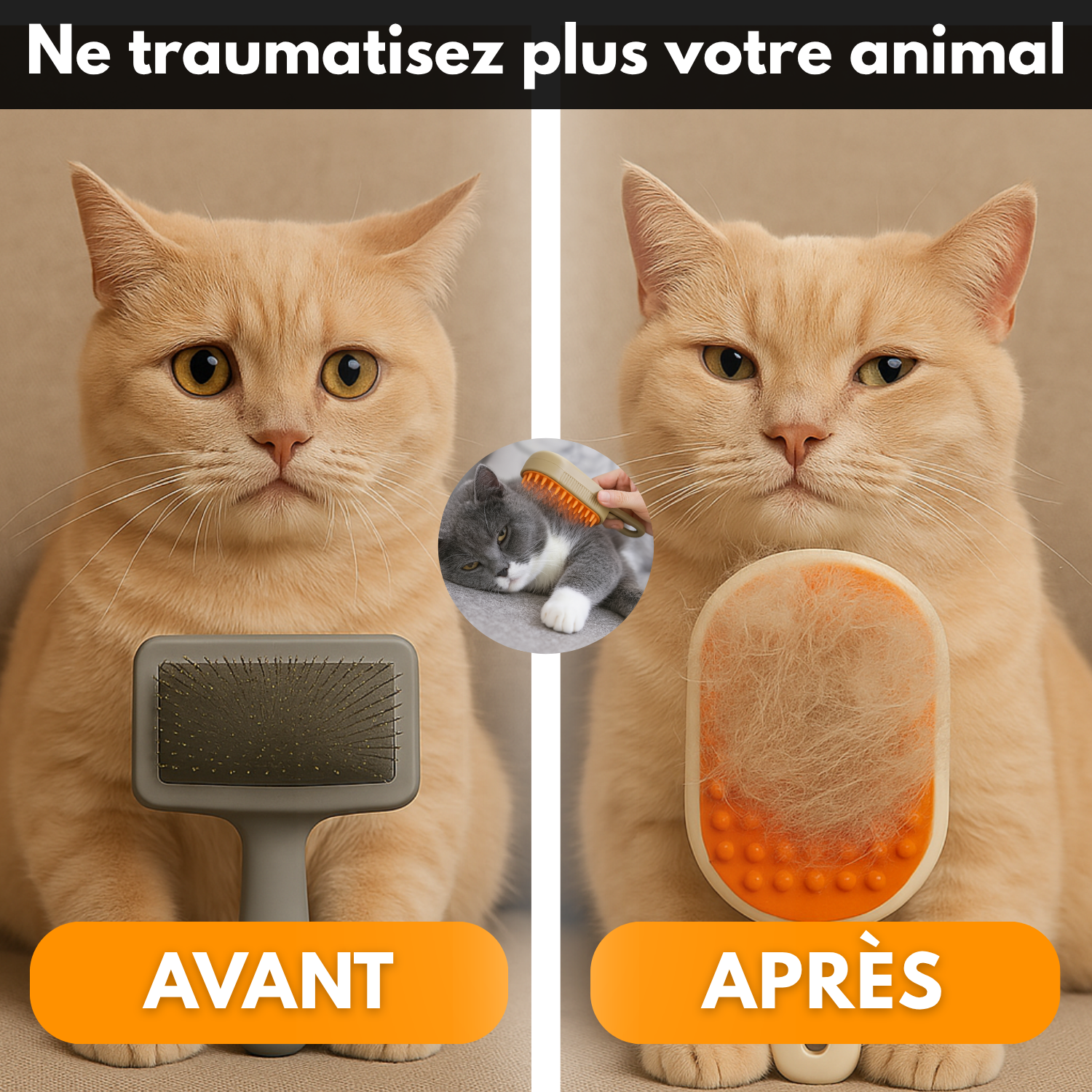 SteamBrush – Brosse Vapeur Rechargeable pour Animaux